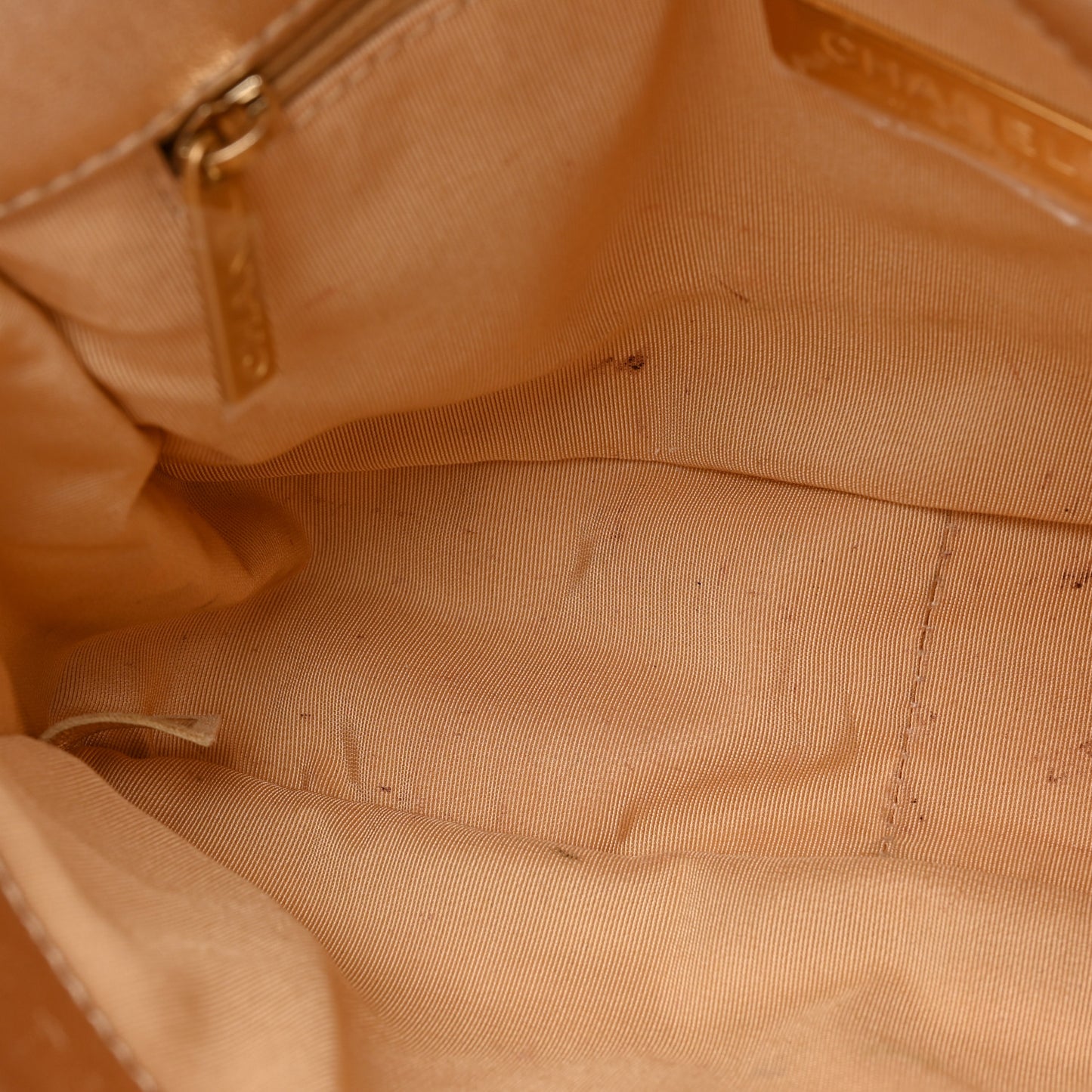 Metallic Lambskin Quilted Medium Chanel 19 Flap Gold