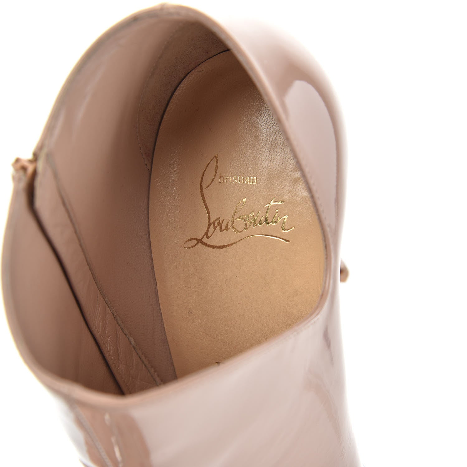 Christian Louboutin Patent Lisse 100 Booties 36 Nude 8 of 10