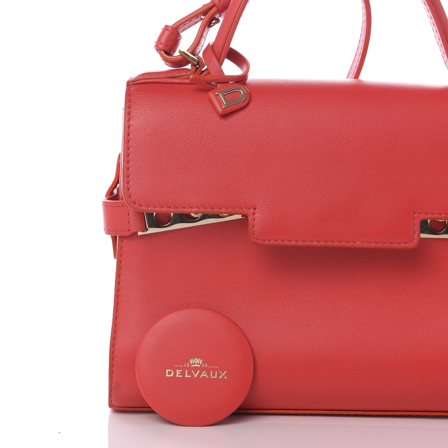 Smooth Calfskin Mini Tempete Satchel Red