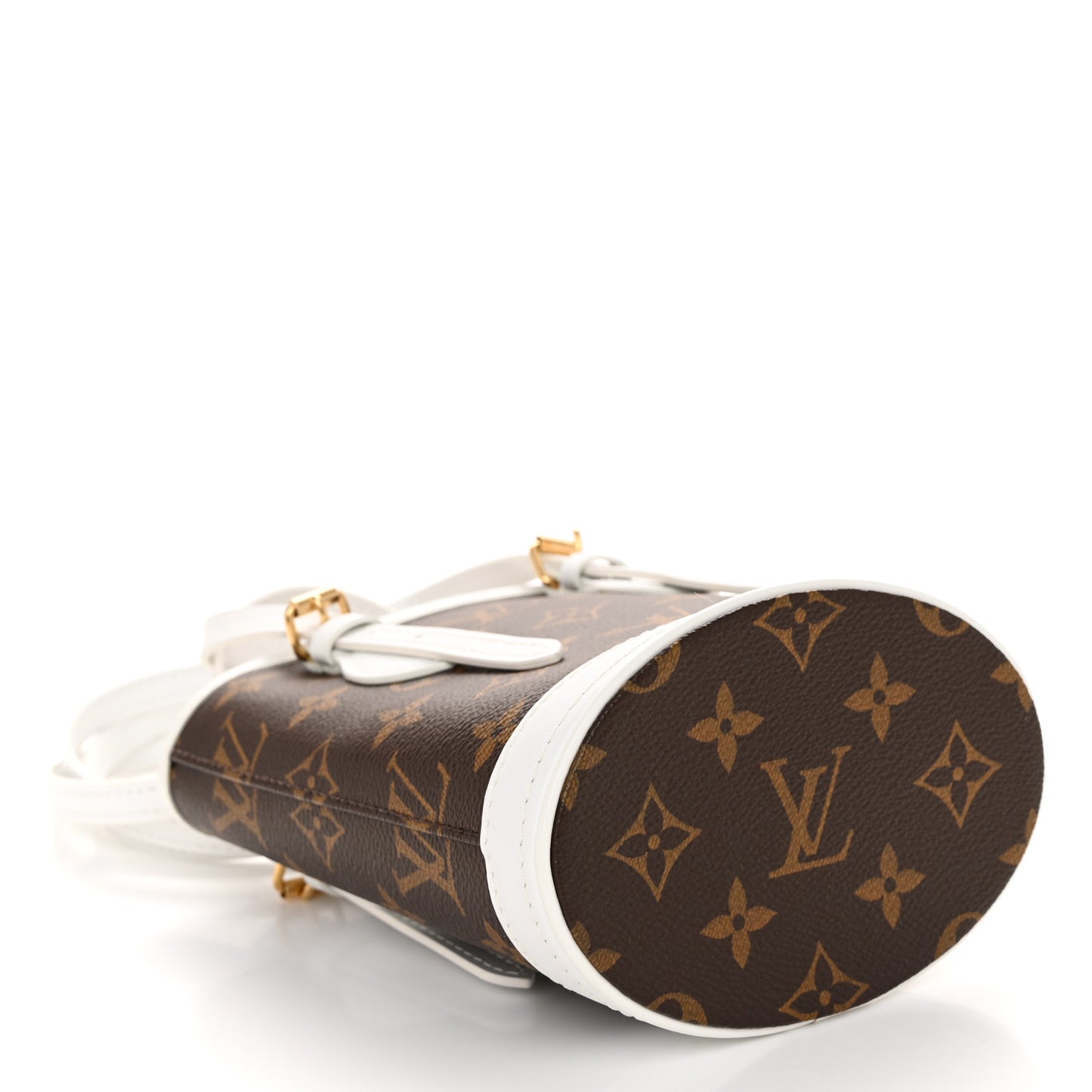 Monogram LV Match Nano Bucket Bag White