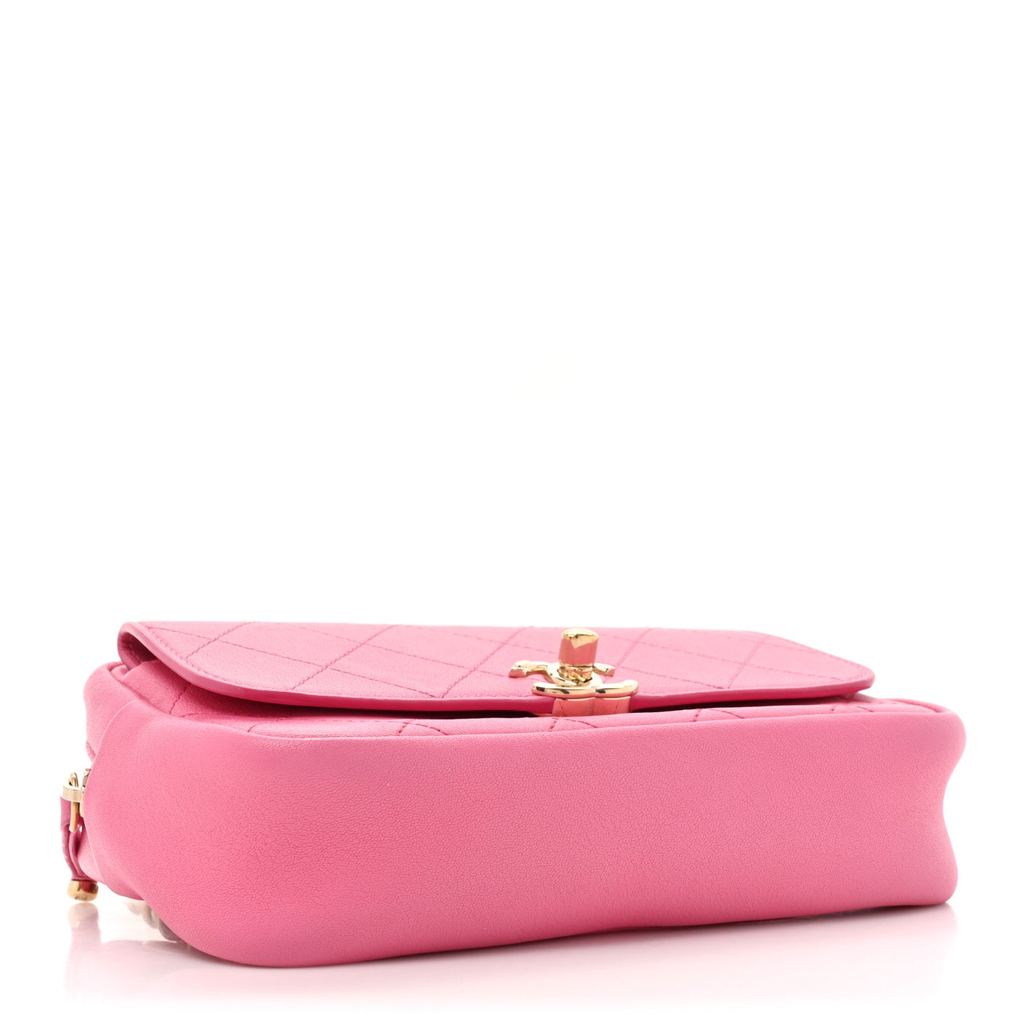 Goatksin Quilted Casual Trip Waist Bag Pink