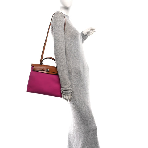 Vache Hunter Toile Herbag Zip 31 PM Magnolia Fauve