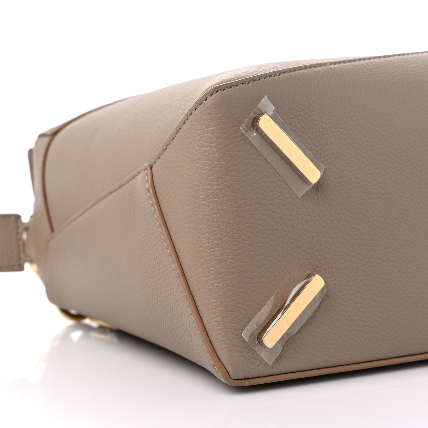 Grained Calfskin Small Puzzle Edge Bag Sand