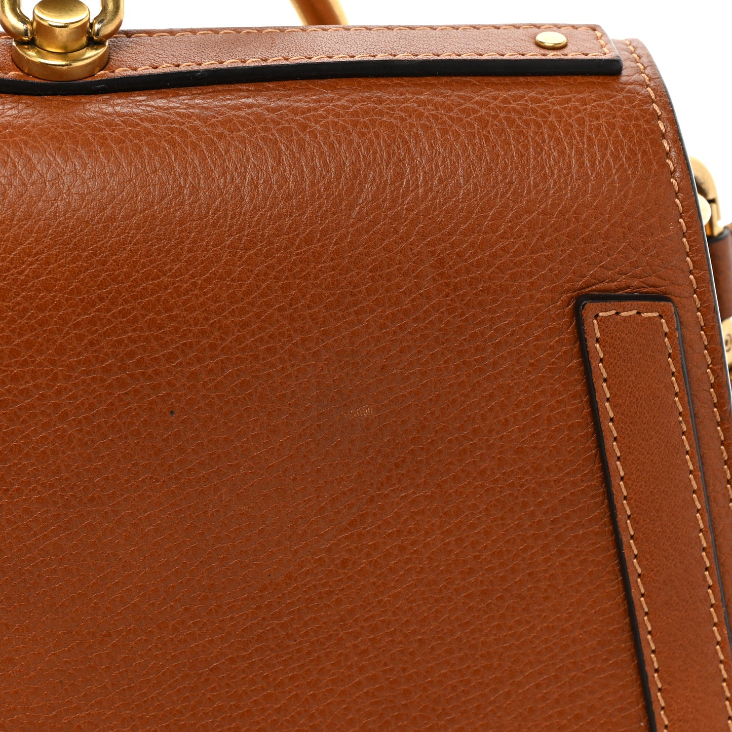 Calfskin Suede Medium Nile Bracelet Bag Caramel