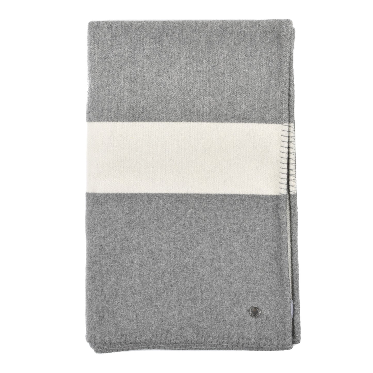Wool Cashmere Avoine Blanket Craie Gris