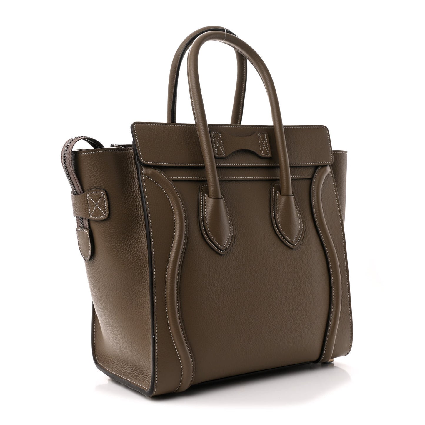 Drummed Calfskin Micro Luggage Souris