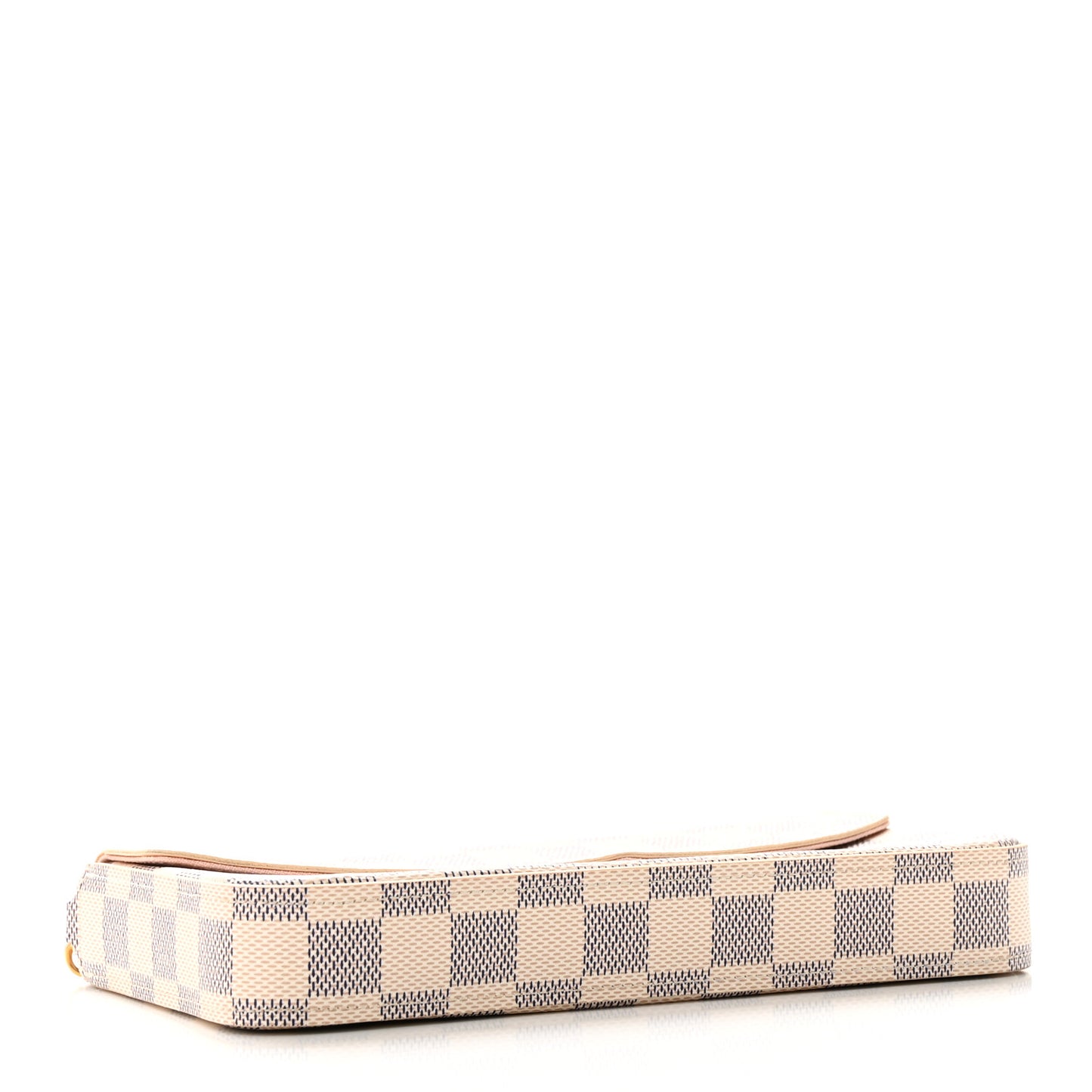 Damier Azur Pochette Felicie Chain Wallet Rose Ballerine
