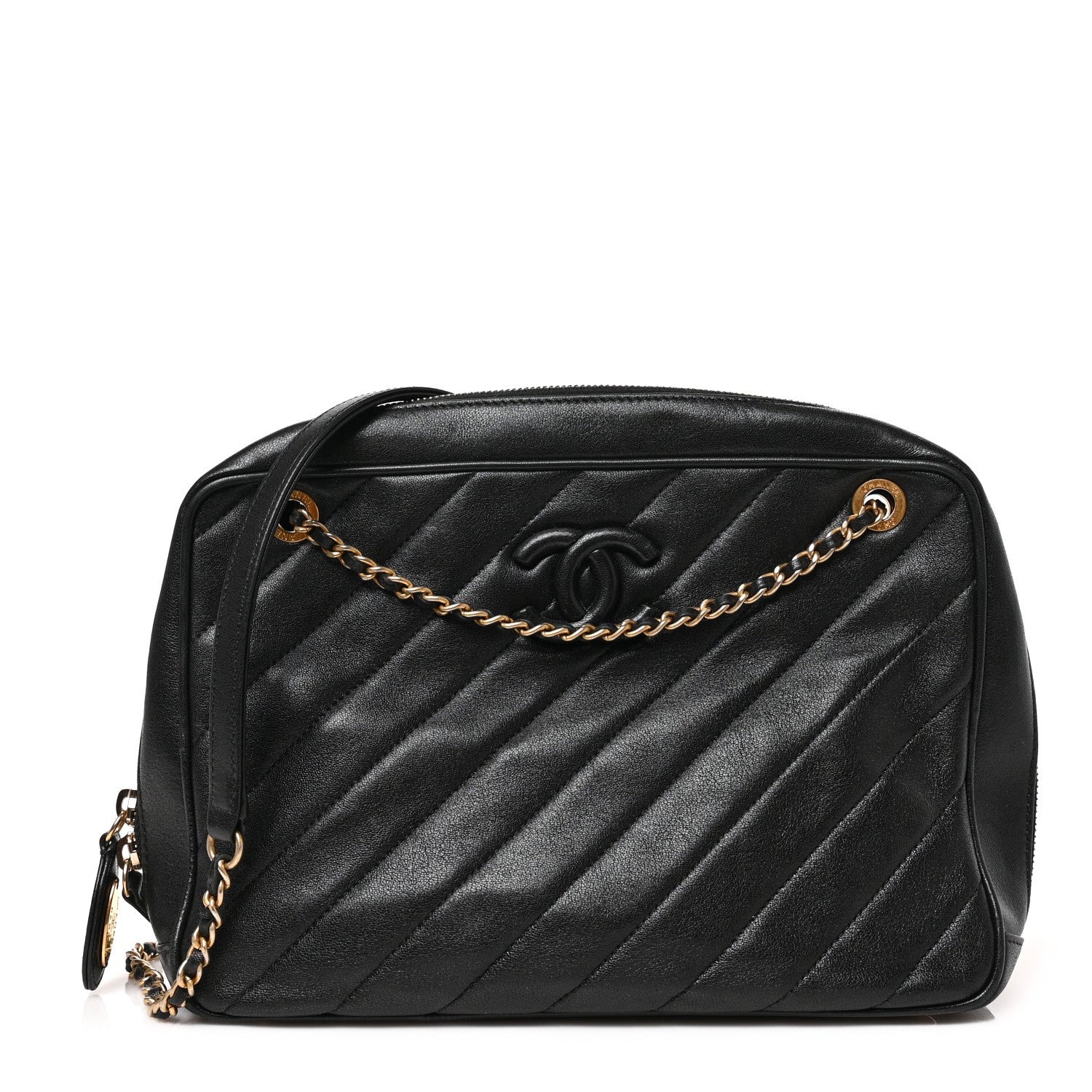 Chanel Lambskin Quilted Coco Vintage Camera Case Black 1 of 8