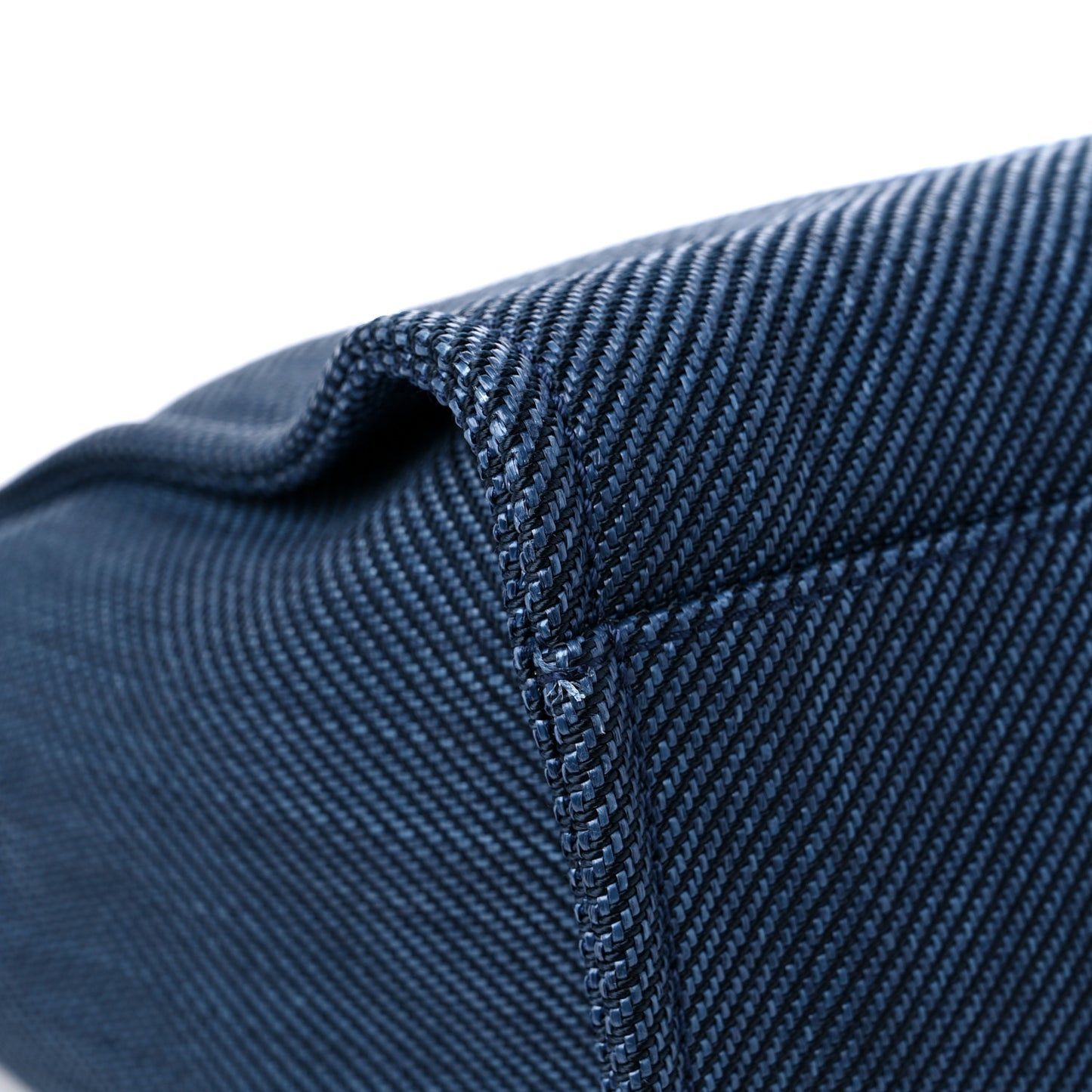 Mixed Fibers Calfskin Medium Deauville Tote Navy Blue