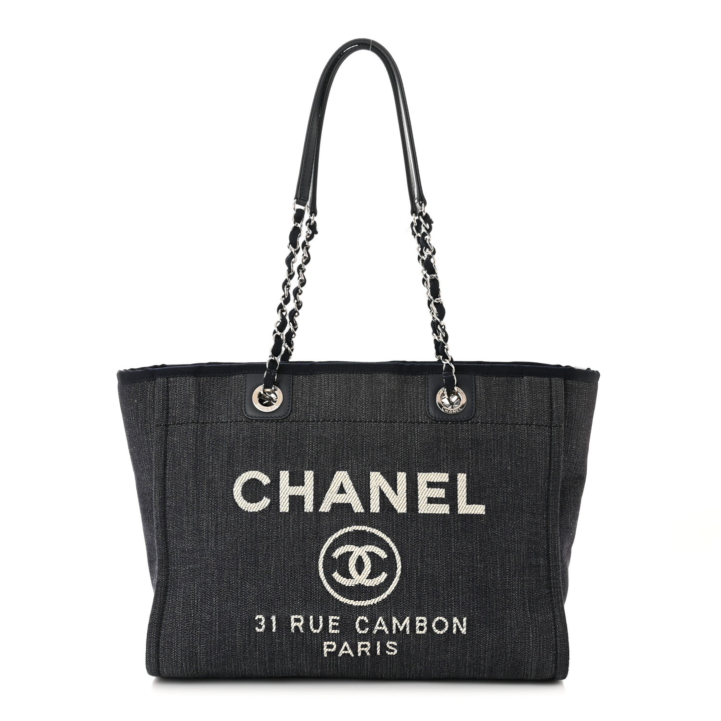 Denim Small Deauville Tote Dark Blue