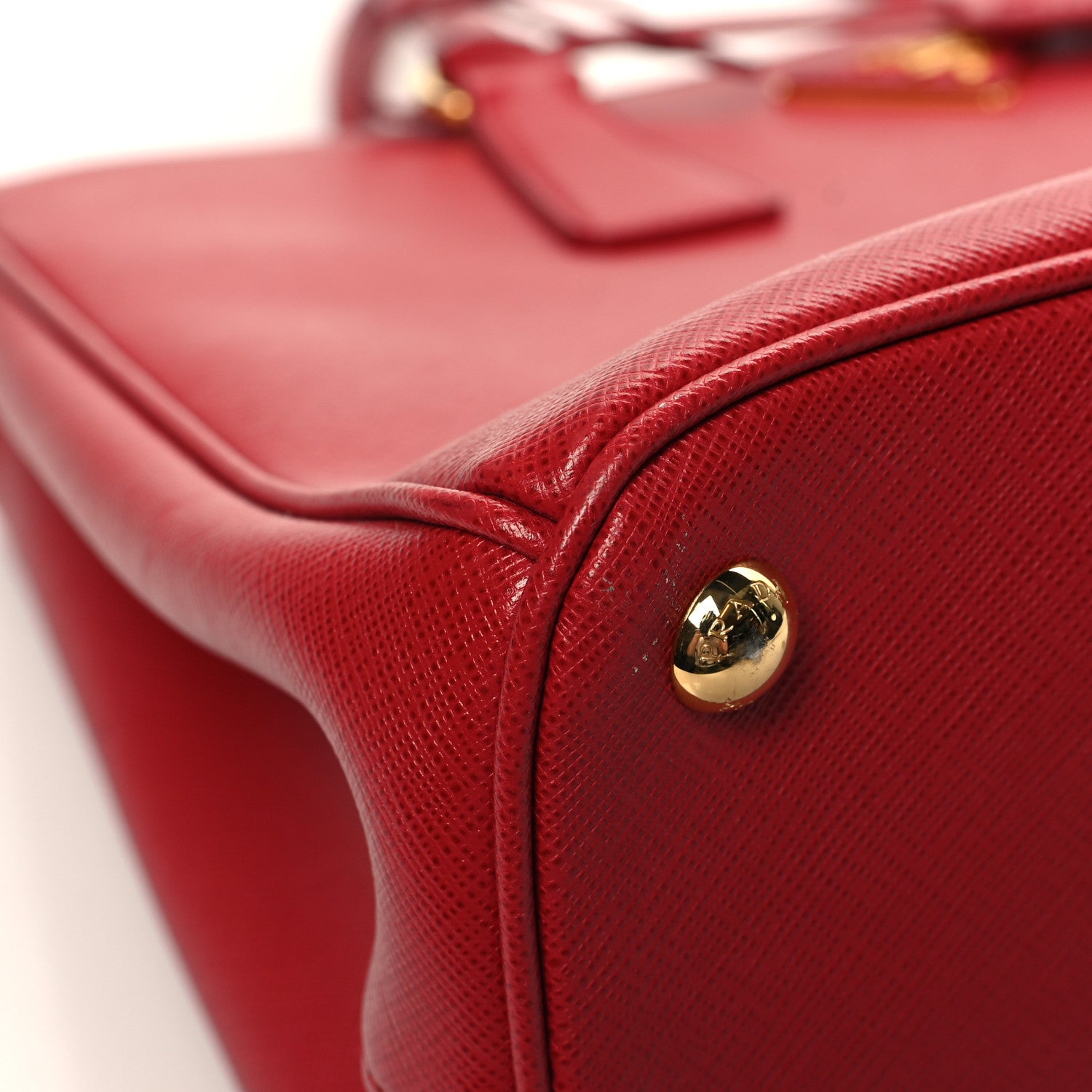 Prada Saffiano Lux Large Galleria Double Zip Tote Fuoco 10 of 14