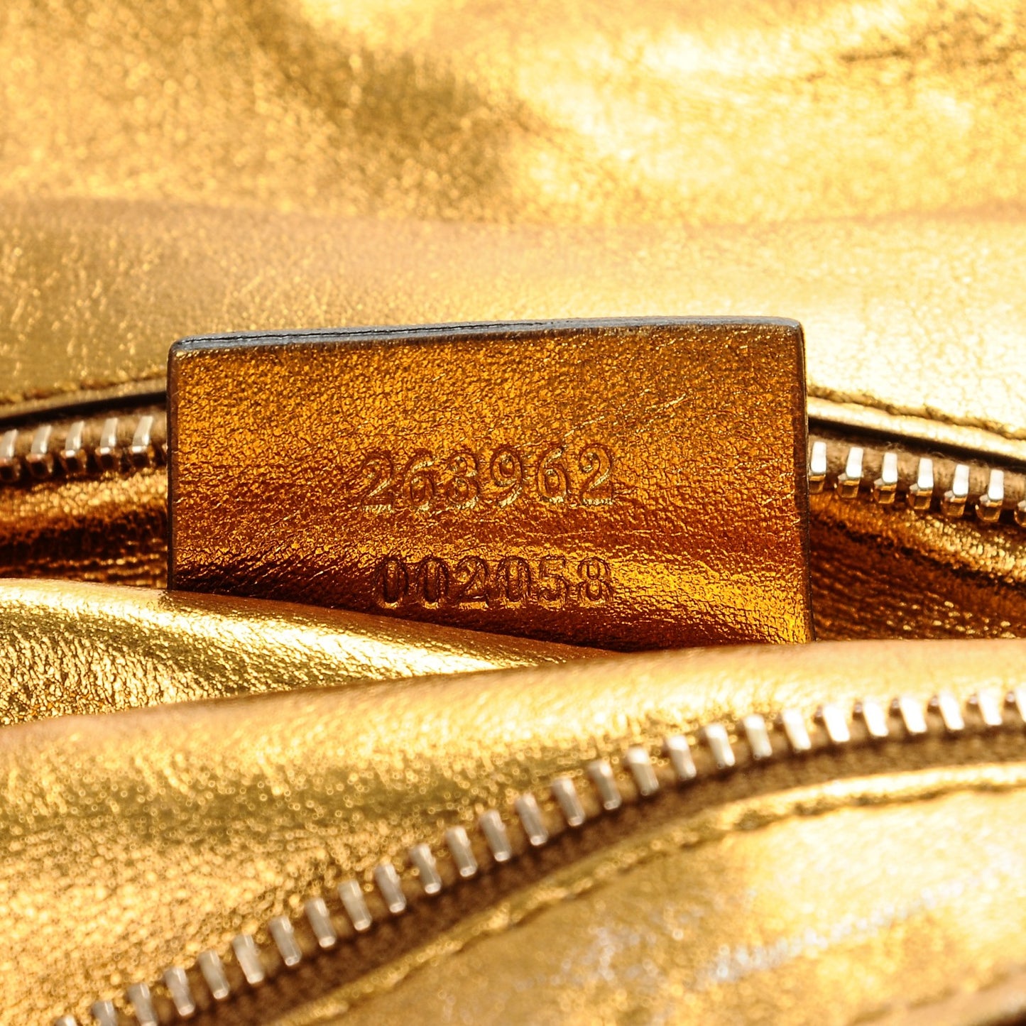 Metallic Python Malika Clutch Gold