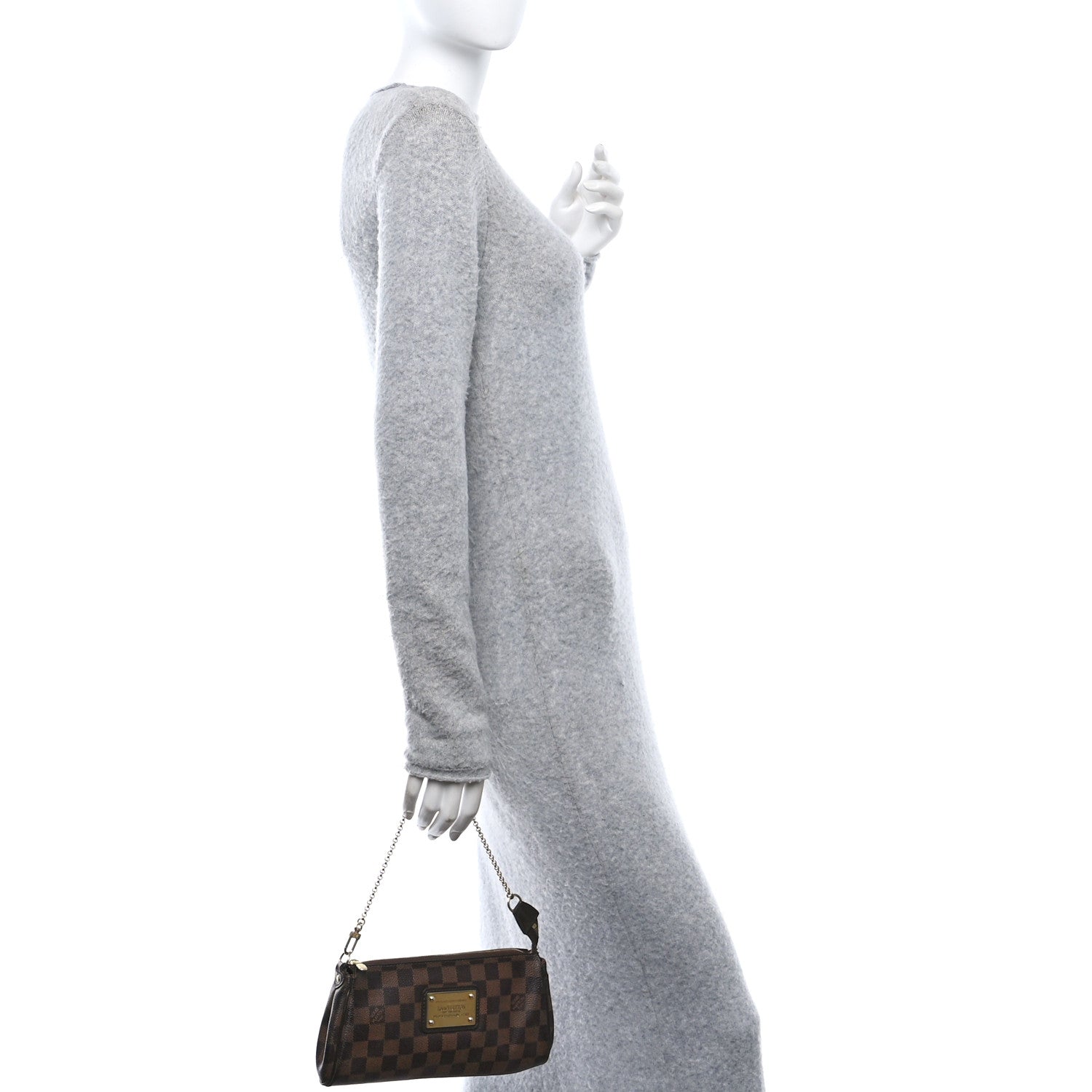 Louis Vuitton Damier Ebene Eva Clutch 2 of 9