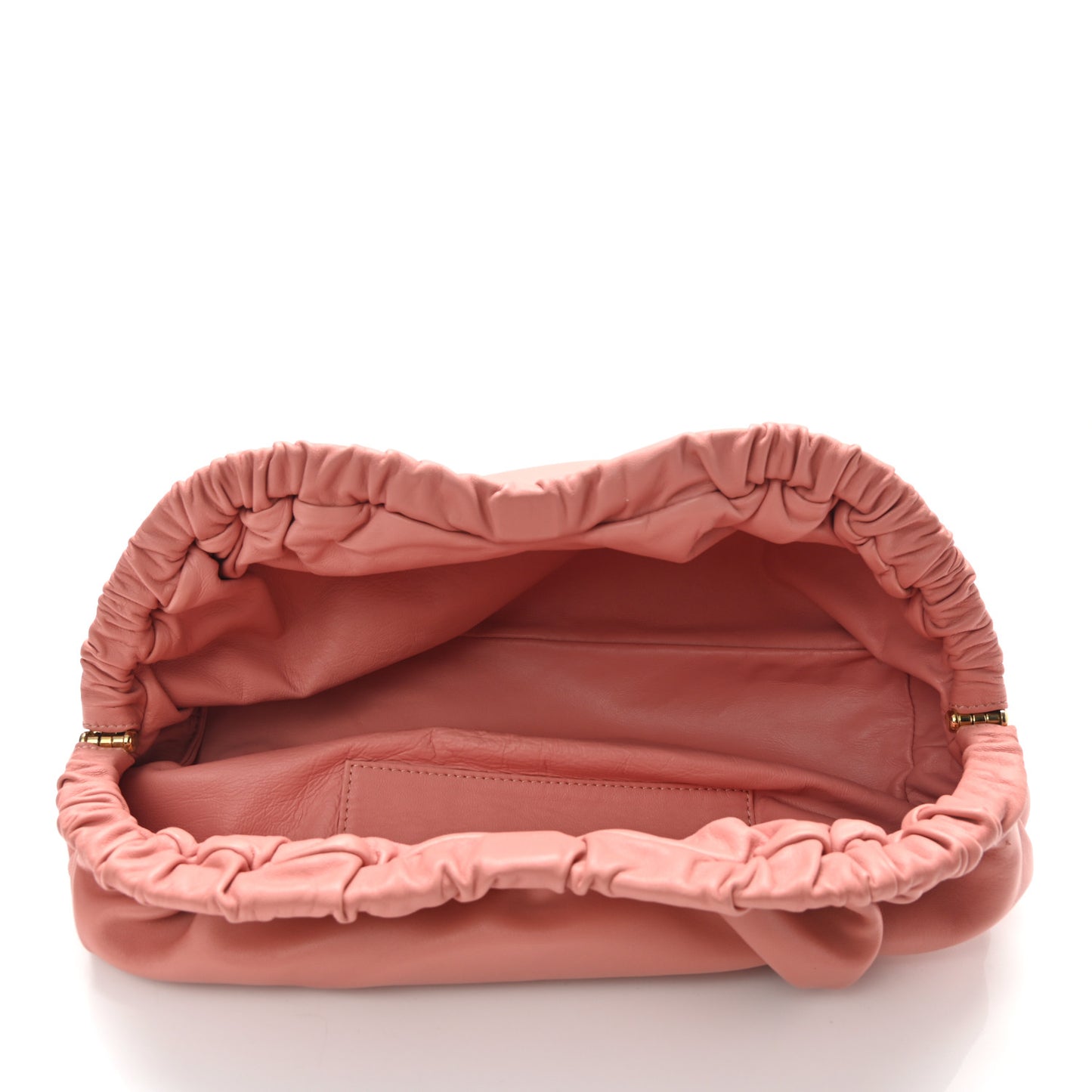 Lambskin Cloud Clutch Coral