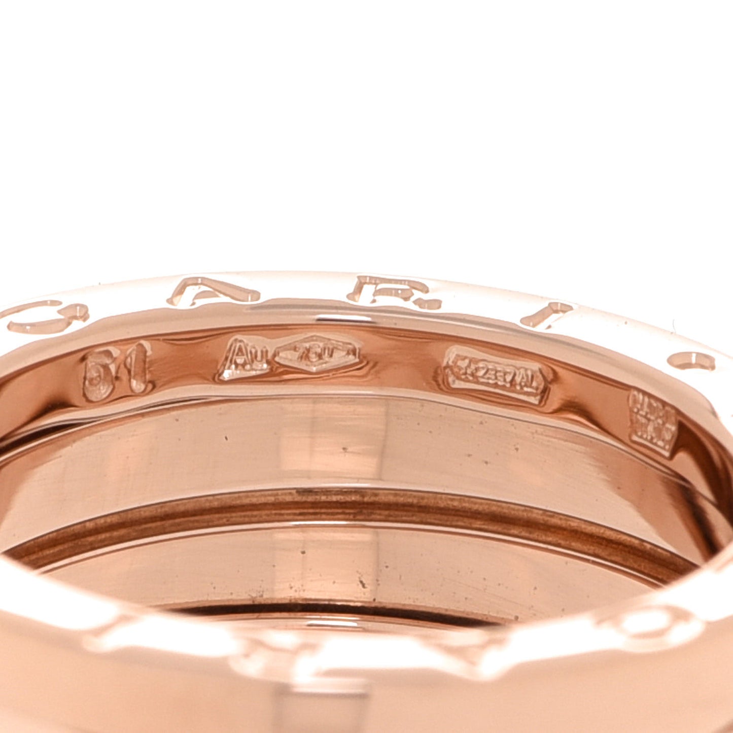 18K Rose Gold B.Zero1 Three-Band Ring 51 5.75