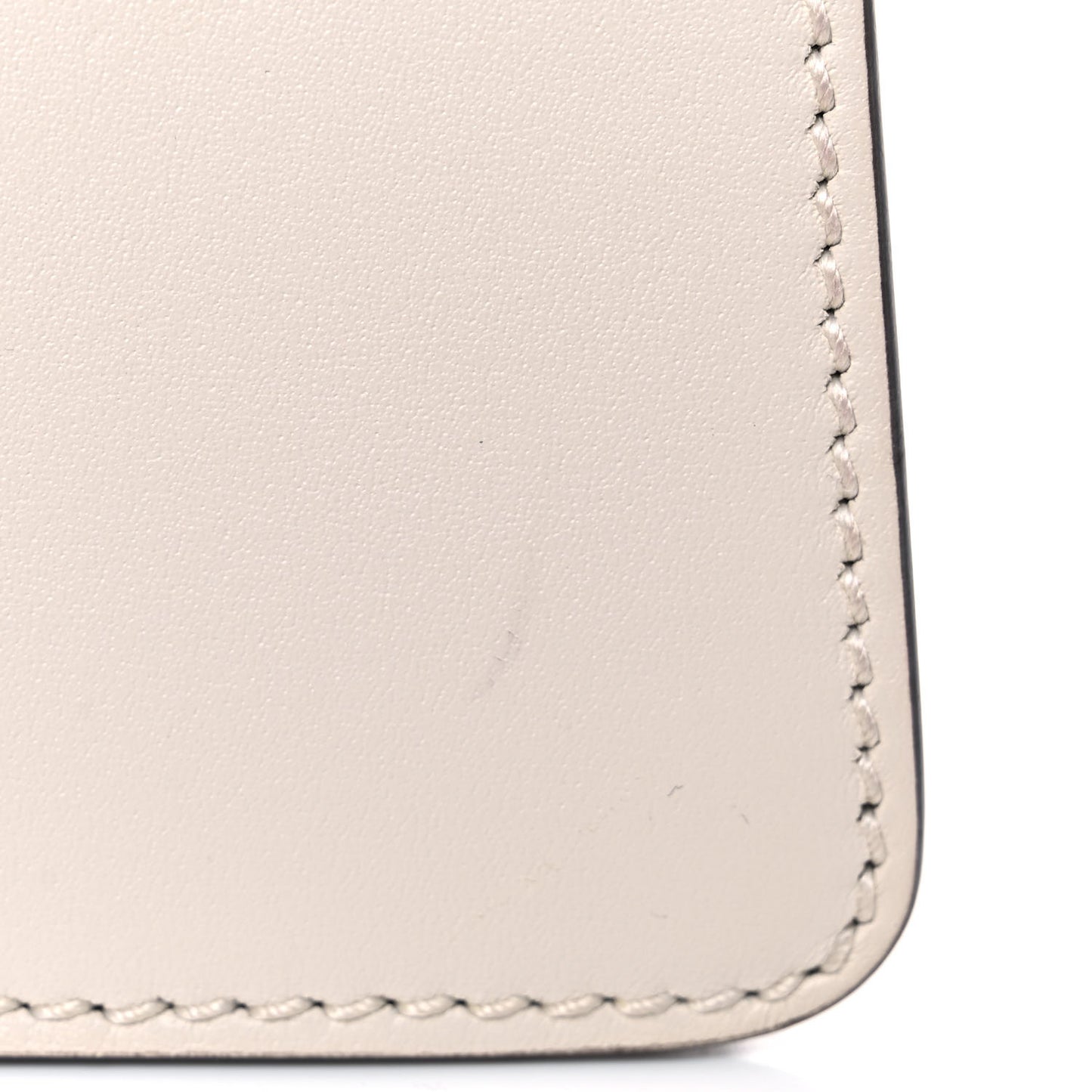 Calfskin Mini Sylvie Top Handle Bag White