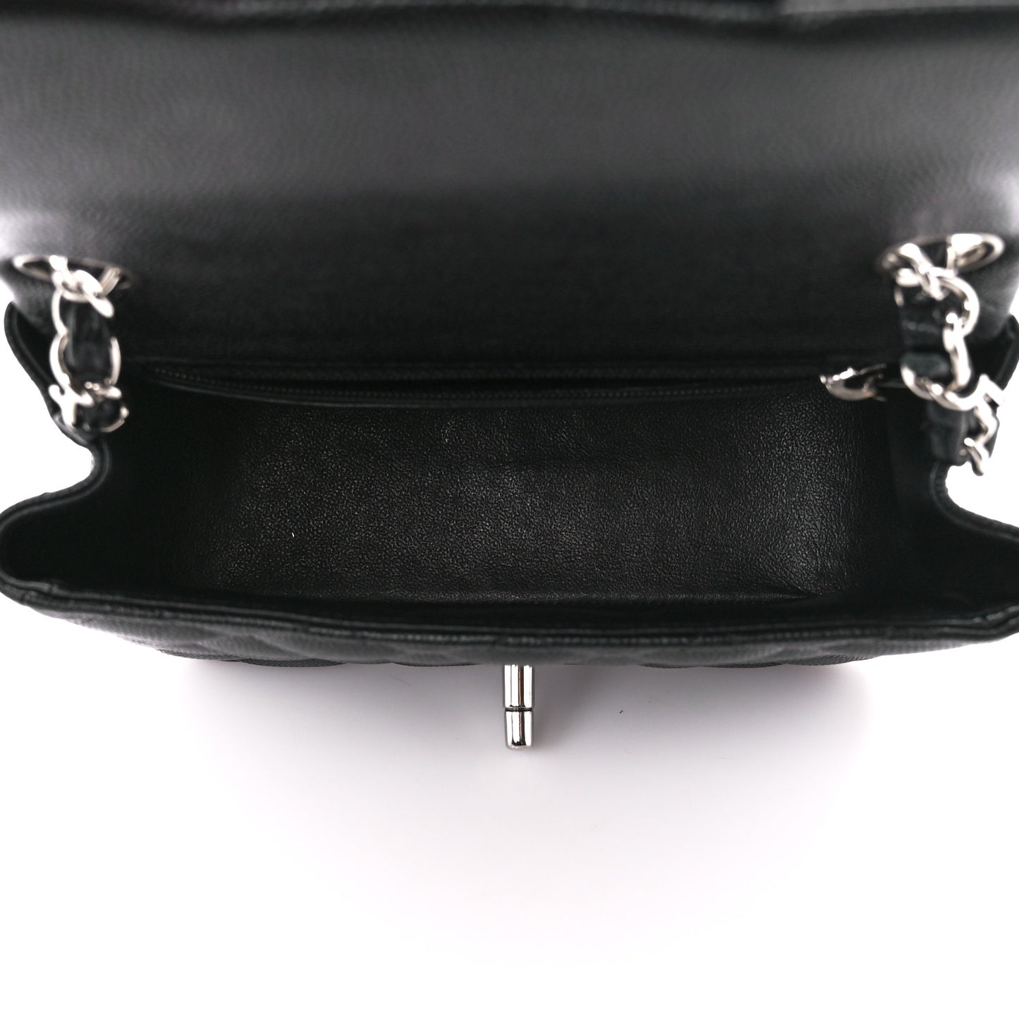 Caviar Quilted Mini Square Flap Black