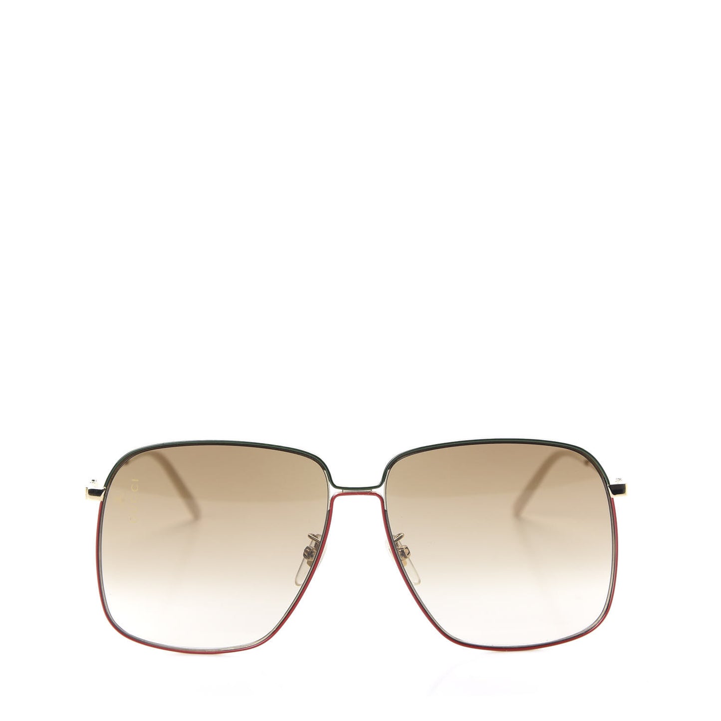 Web Rectangular Frame Interlocking G Sunglasses GG0394S Green Red