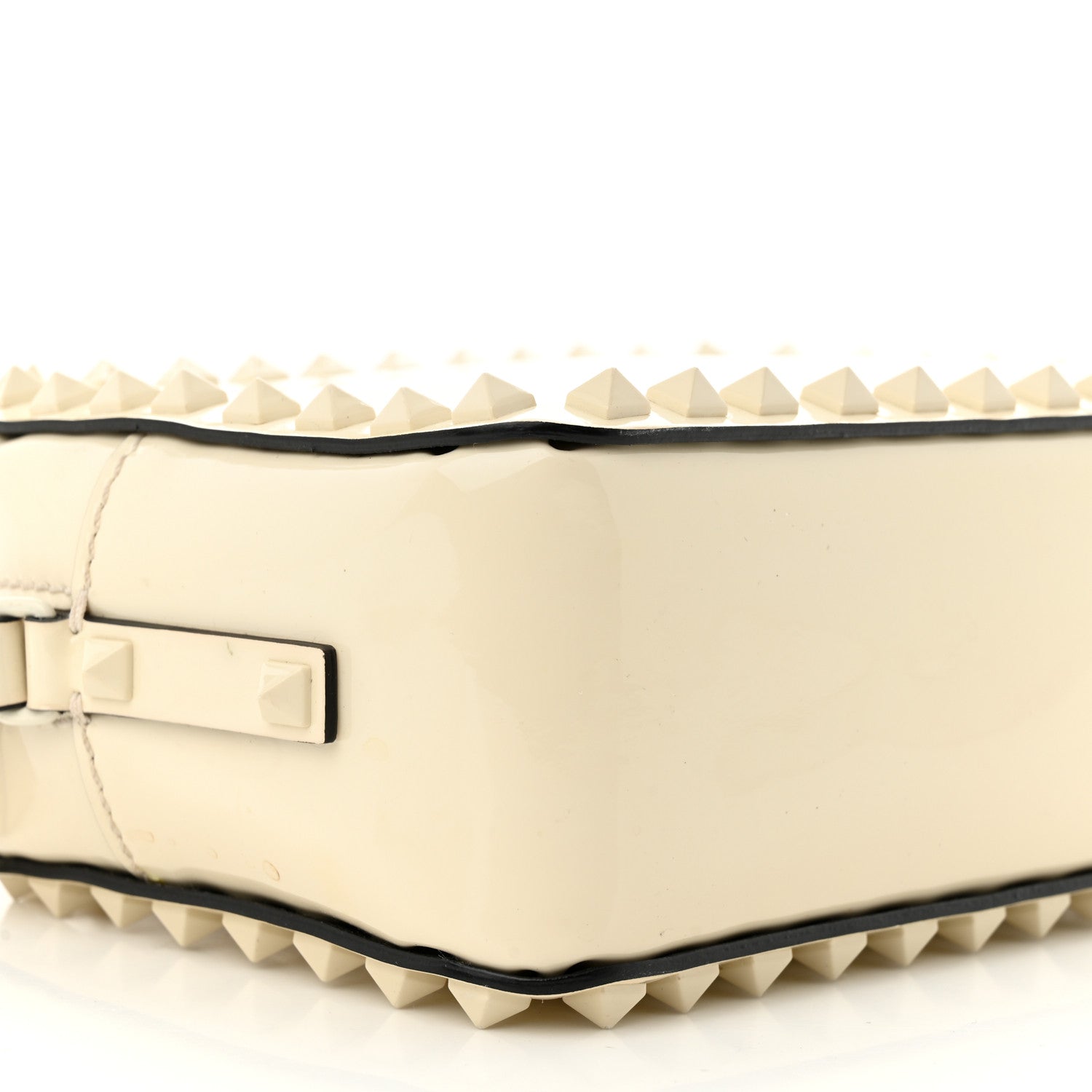 Valentino Garavani Patent Monochrome Rockstud Camera Crossbody Bag Ivory 8 of 12