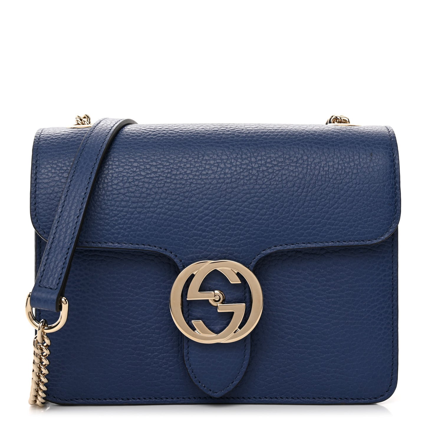 Dollar Calfskin Small Interlocking G Shoulder Bag Caspian