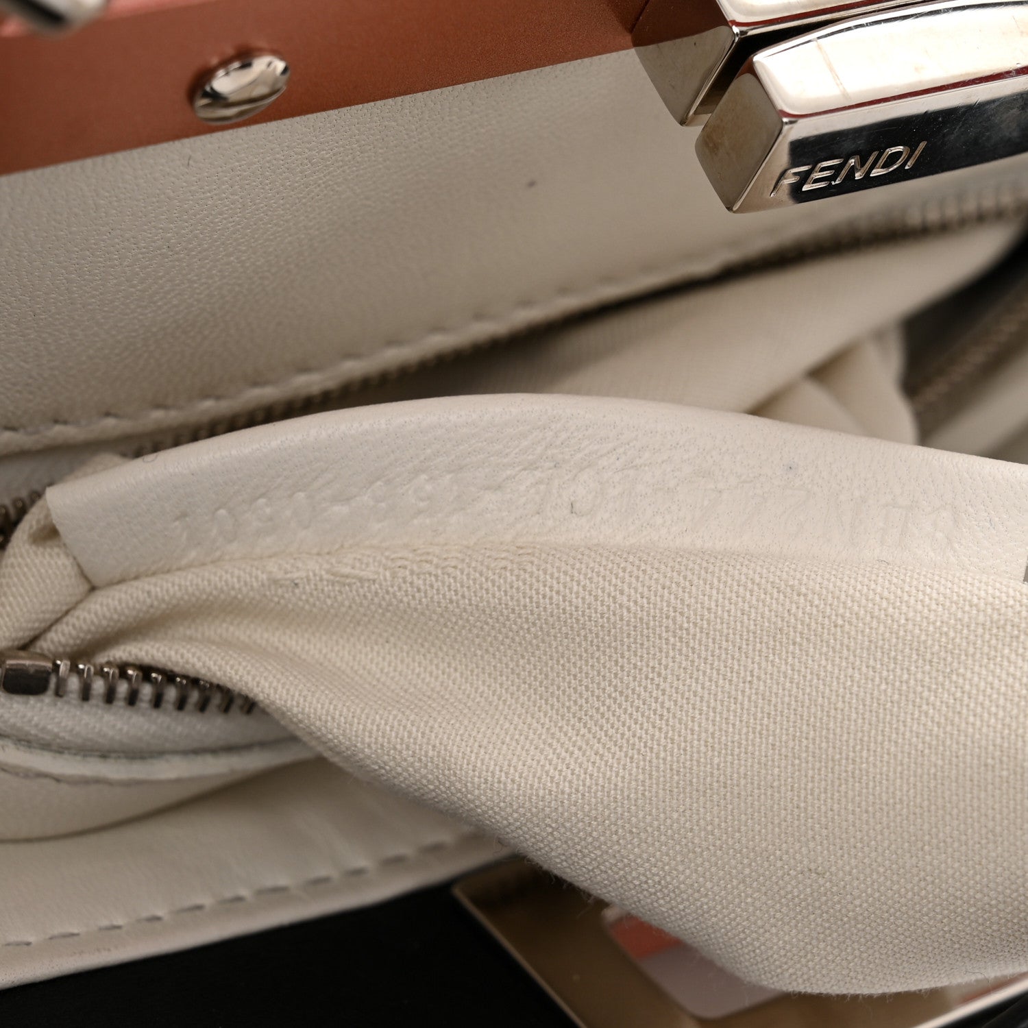 Fendi Nappa Colorblock Mini Peekaboo Iconic Satchel Black White Ecstasy 7 of 11