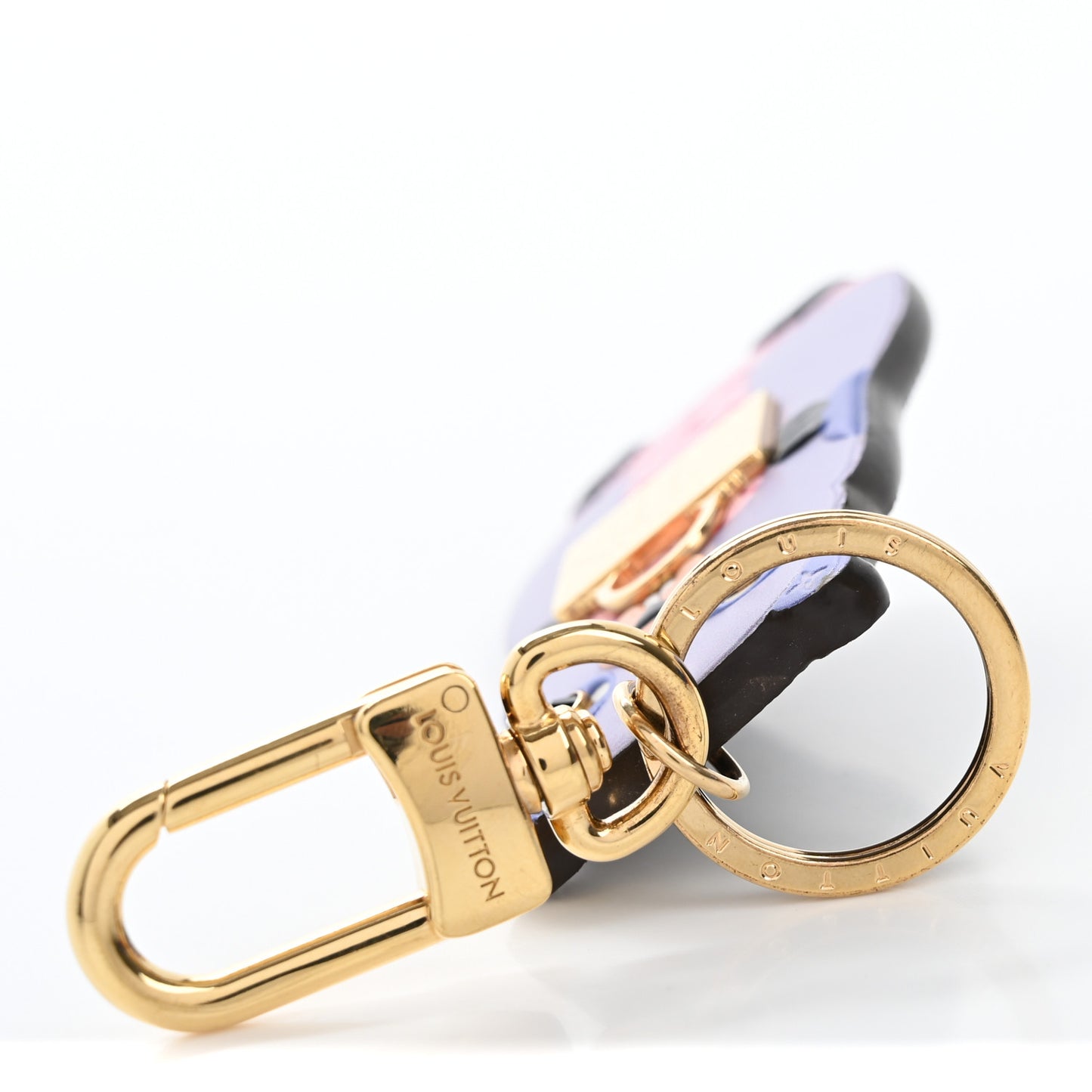 Monogram LV Marmott Bag Charm Key Holder Purple