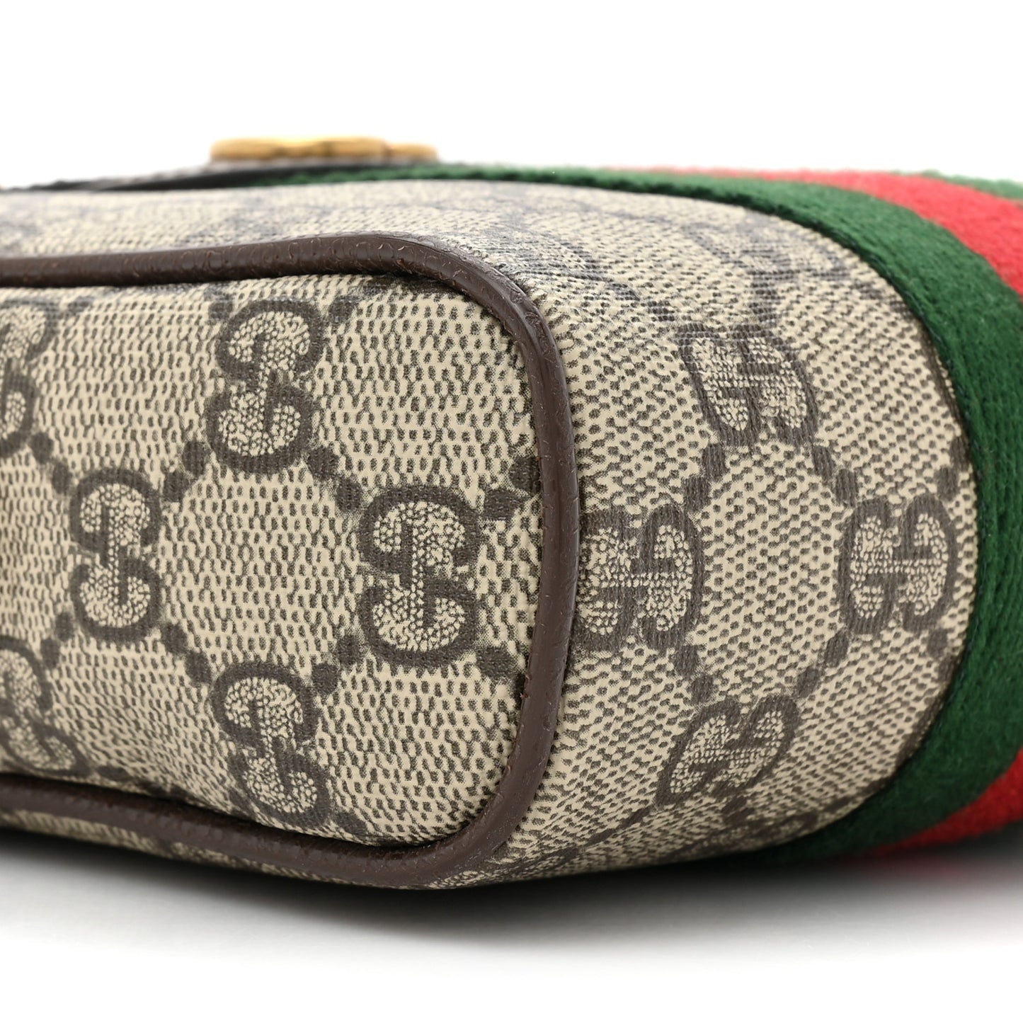 GG Supreme Monogram Web Mini Ophidia Messenger Brown