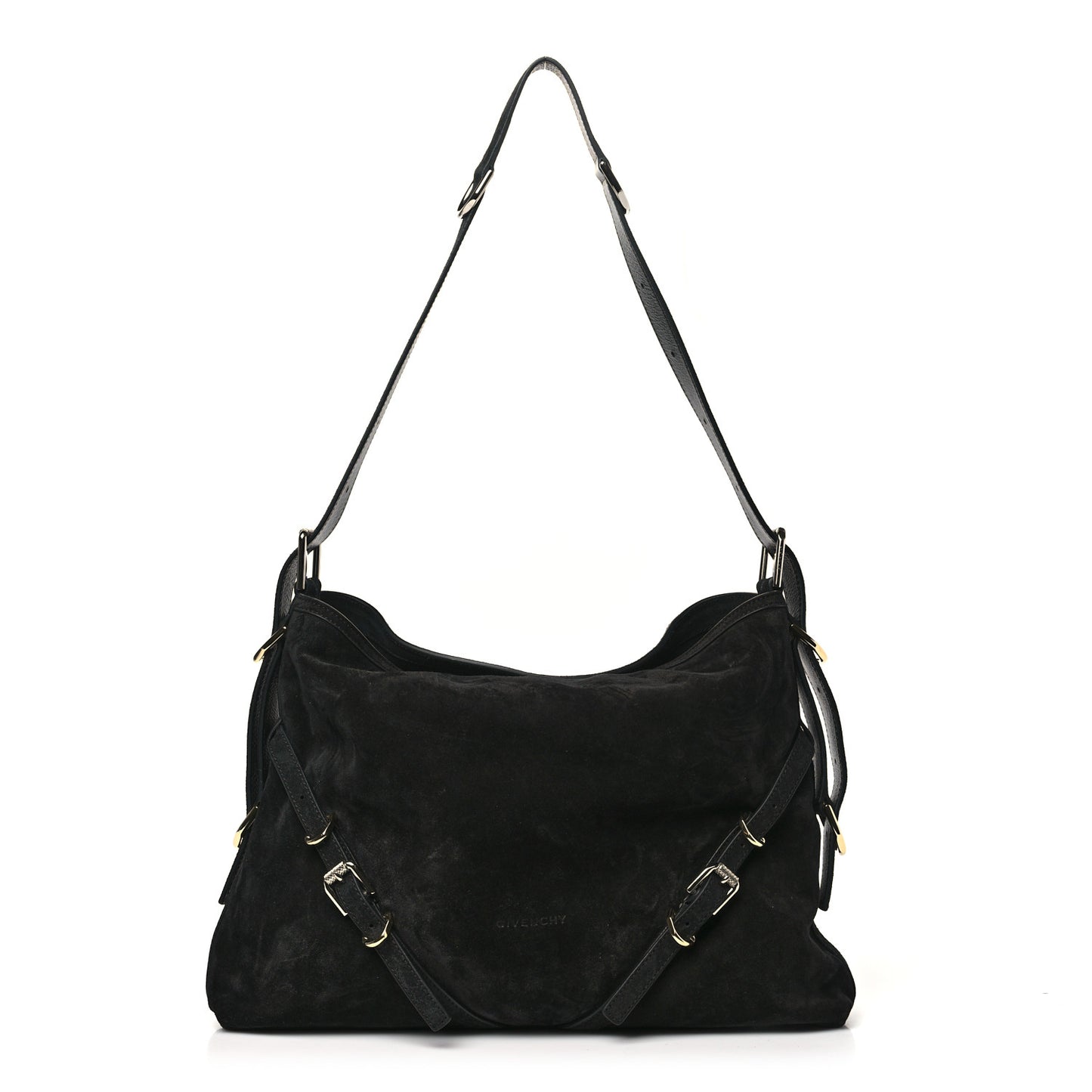 Suede Medium Voyou Bag Black