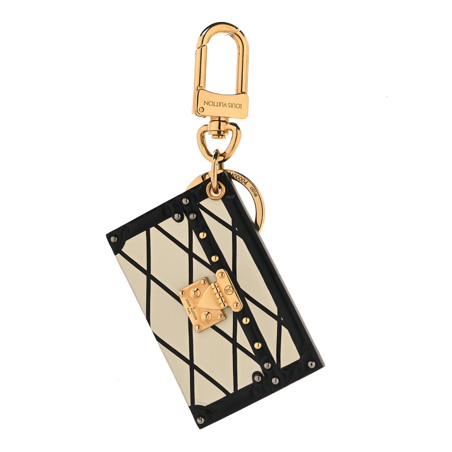 Petite Malle Malletage Bag Charm Key Holder White