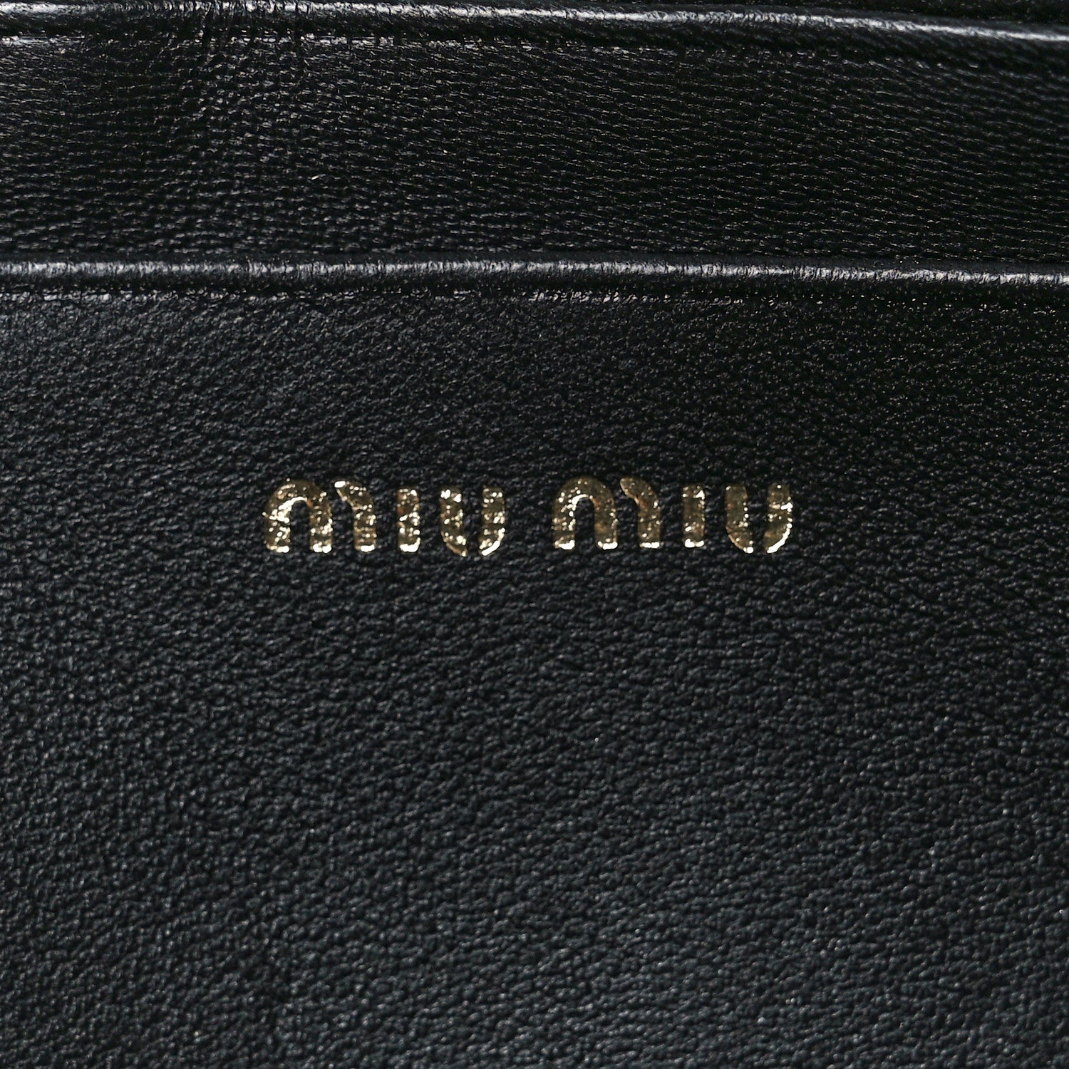 Miu Miu Nappa Matelasse Wallet On Chain Black 6 of 12