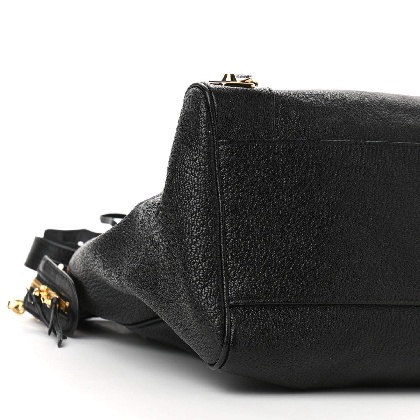 Chevre Gold Metallic Edge Hardware Velo Black