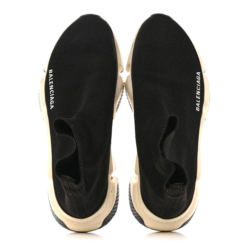 Neoprene Knit Womens Speed Sneakers 37 Black White