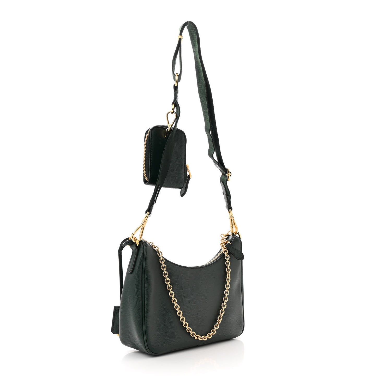 Saffiano Lux Re-Edition 2005 Shoulder Bag Smeraldo