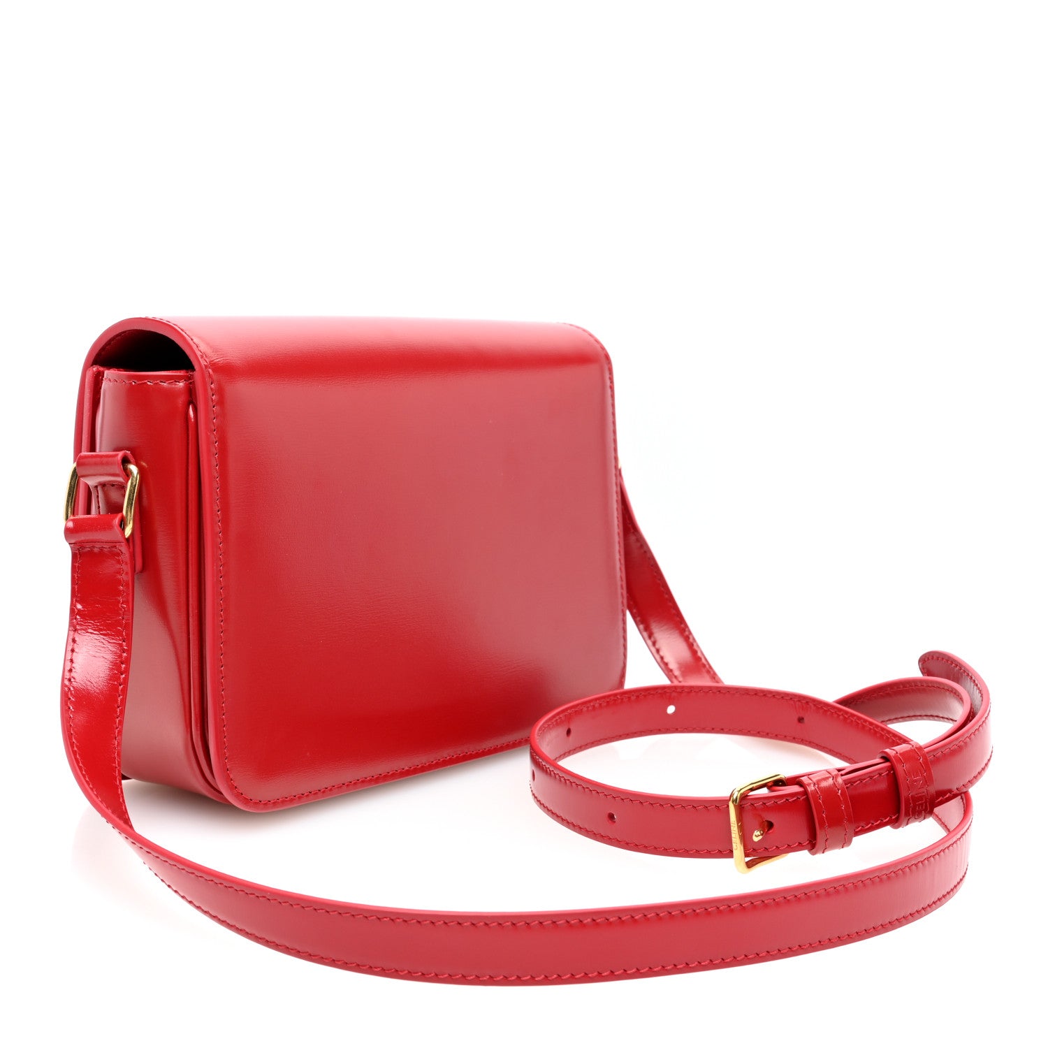 Celine Shiny Calfskin Teen Triomphe Red 3 of 10