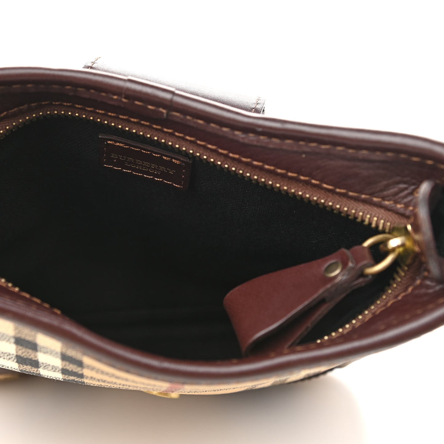 Haymarket Check Buckle Crossbody Bag Chocolate