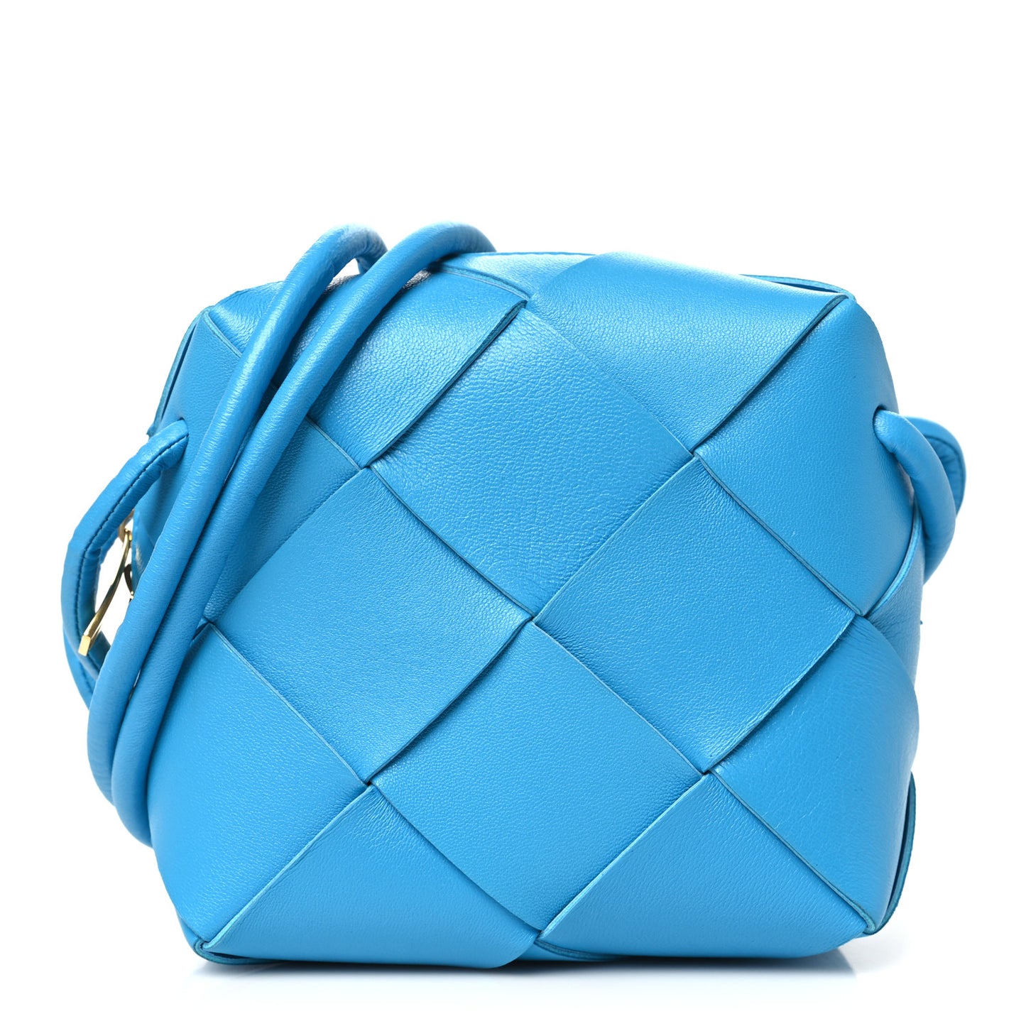 Lambskin Maxi Intrecciato Mini Cassette Camera Bag Pool