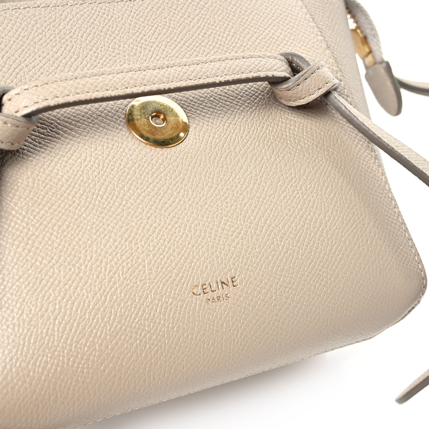 Grained Calfskin Pico Belt Bag Light Taupe