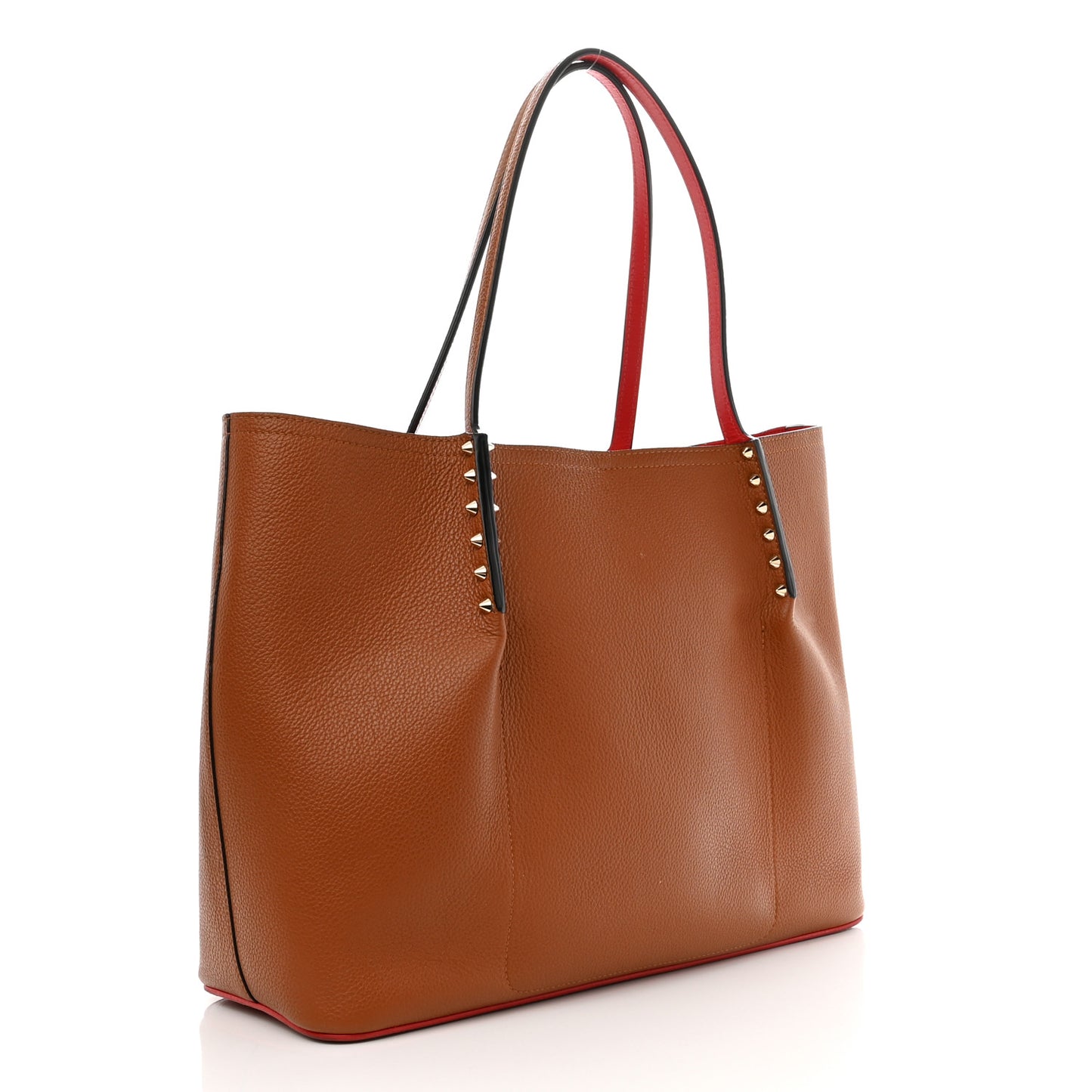 Calfskin Large Cabarock Spikes Tote Coconut