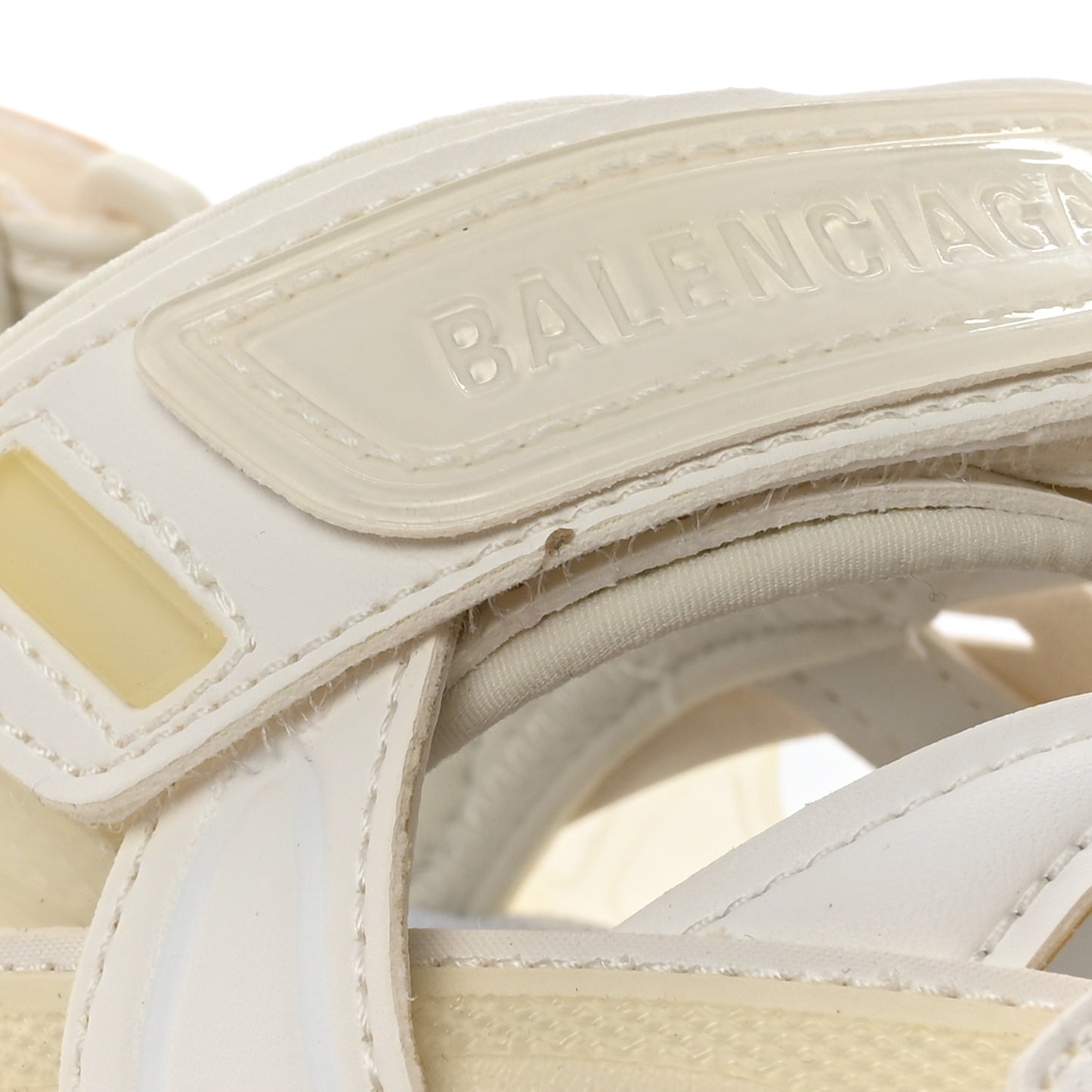 Neoprene Rubber Clear Sole Womens Track Sandals 39 White