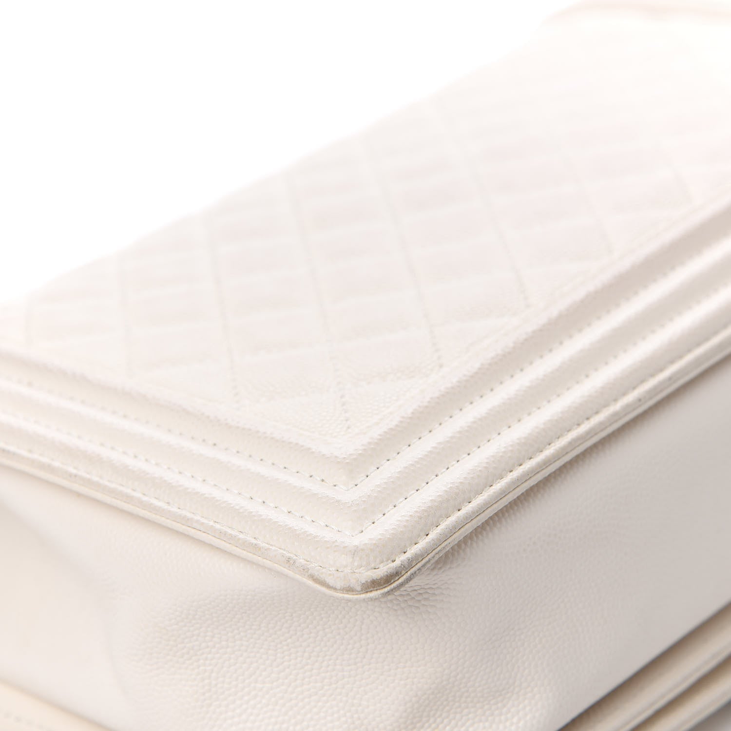 Chanel Caviar Quilted Medium Boy Flap Ivory 10 of 18