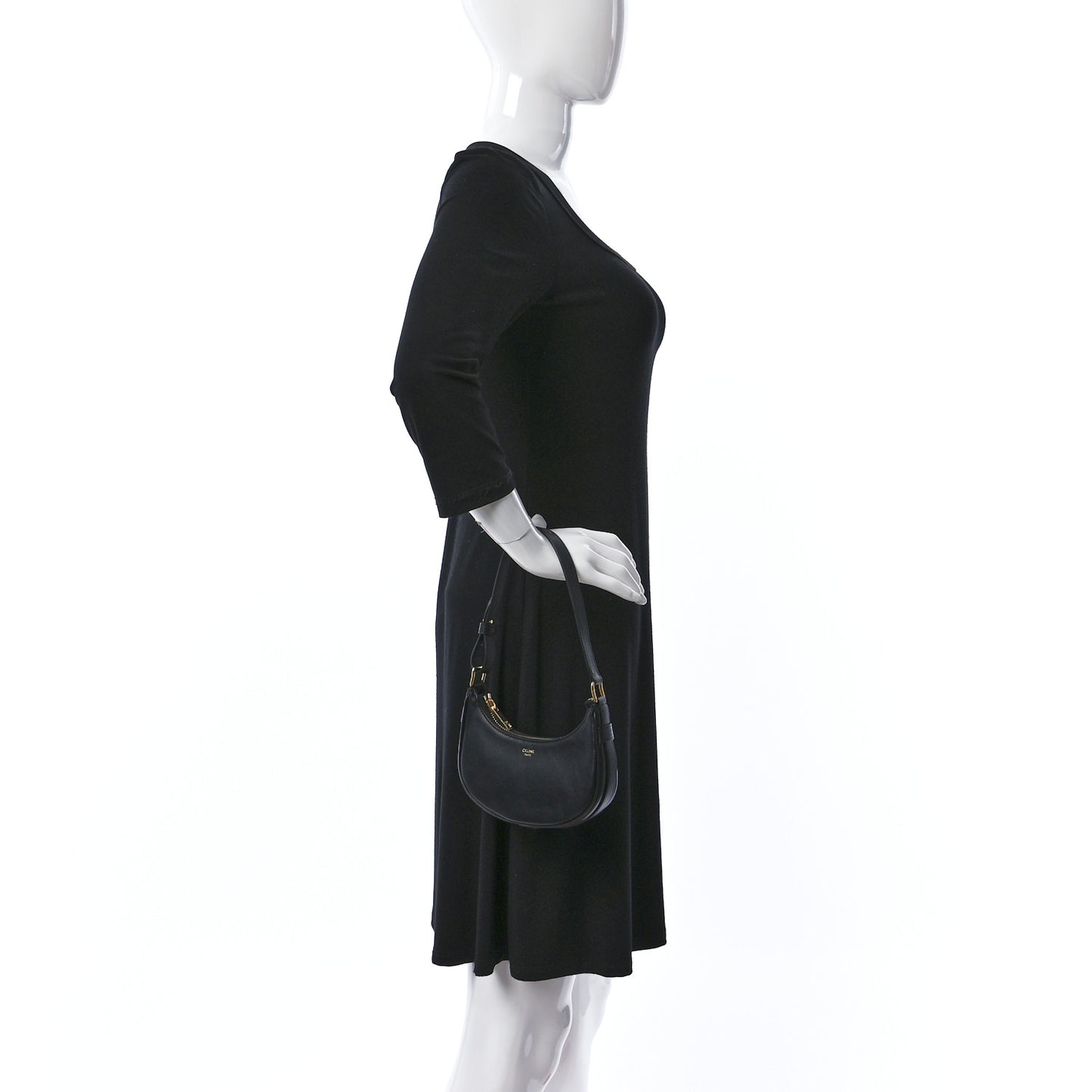 Smooth Calfskin Mini Ava Shoulder Bag Black