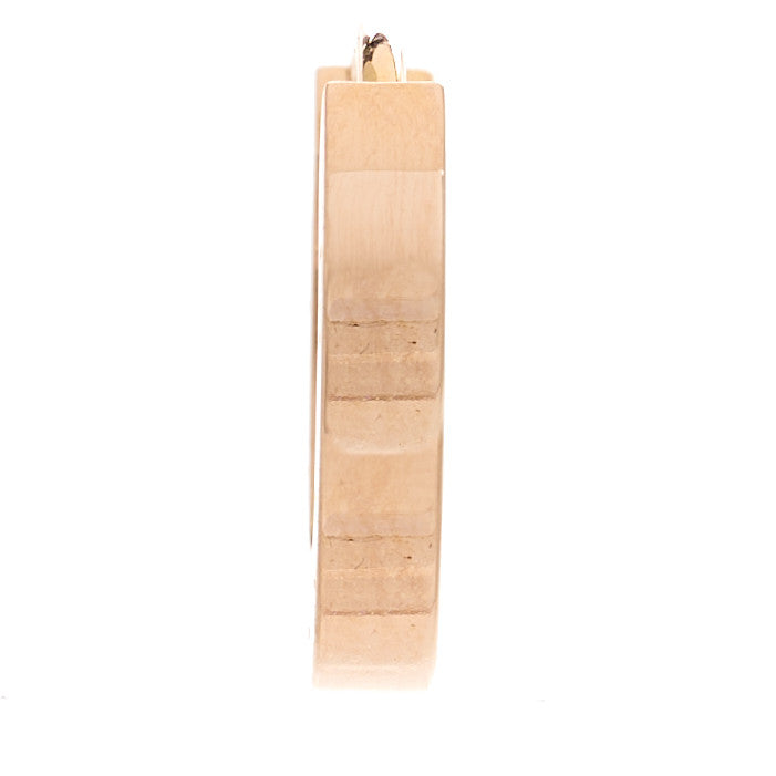 18K Pink Gold Single LOVE Hoop Earring
