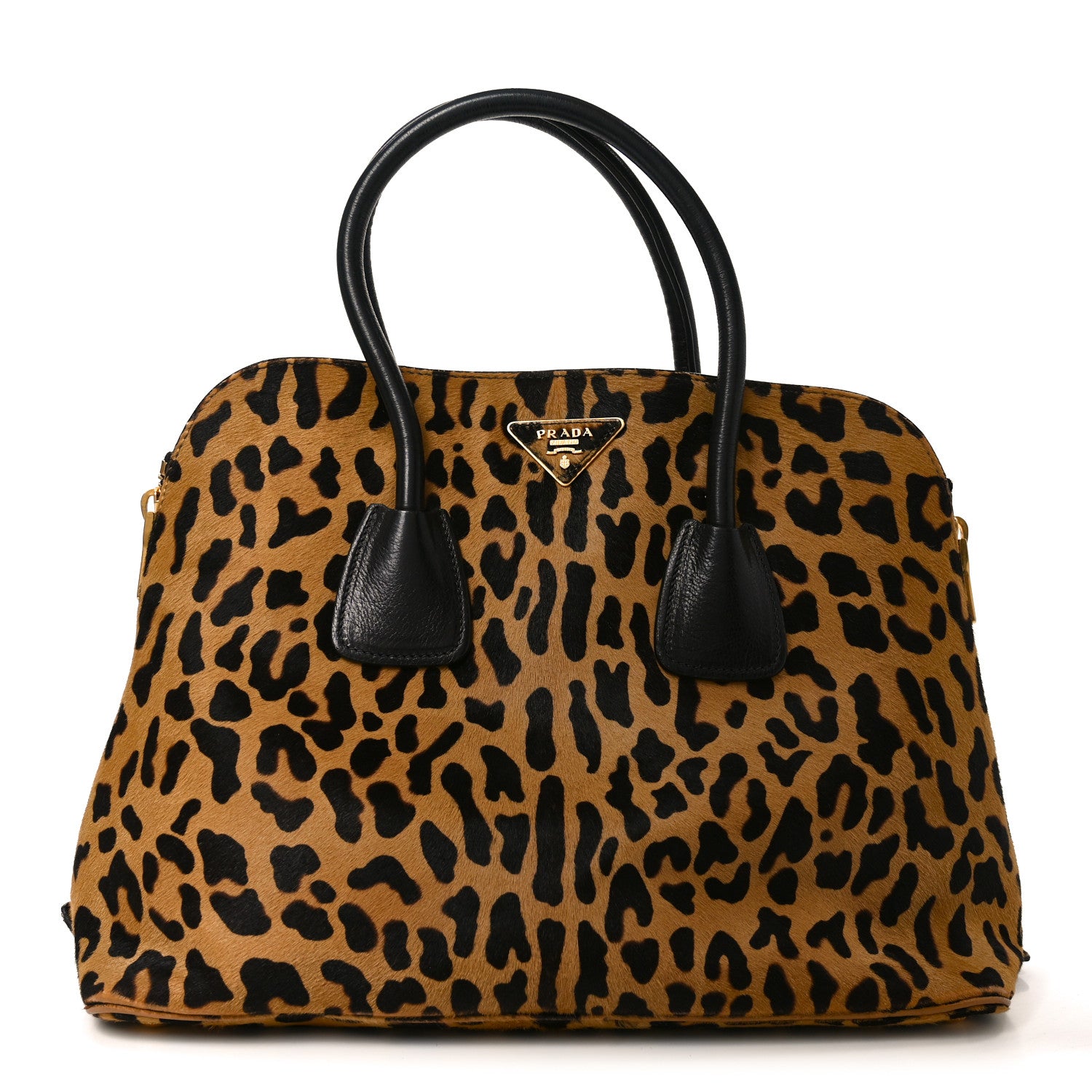 Prada Pony Hair Leopard Print Large Cavallino Miele Moro 1883663