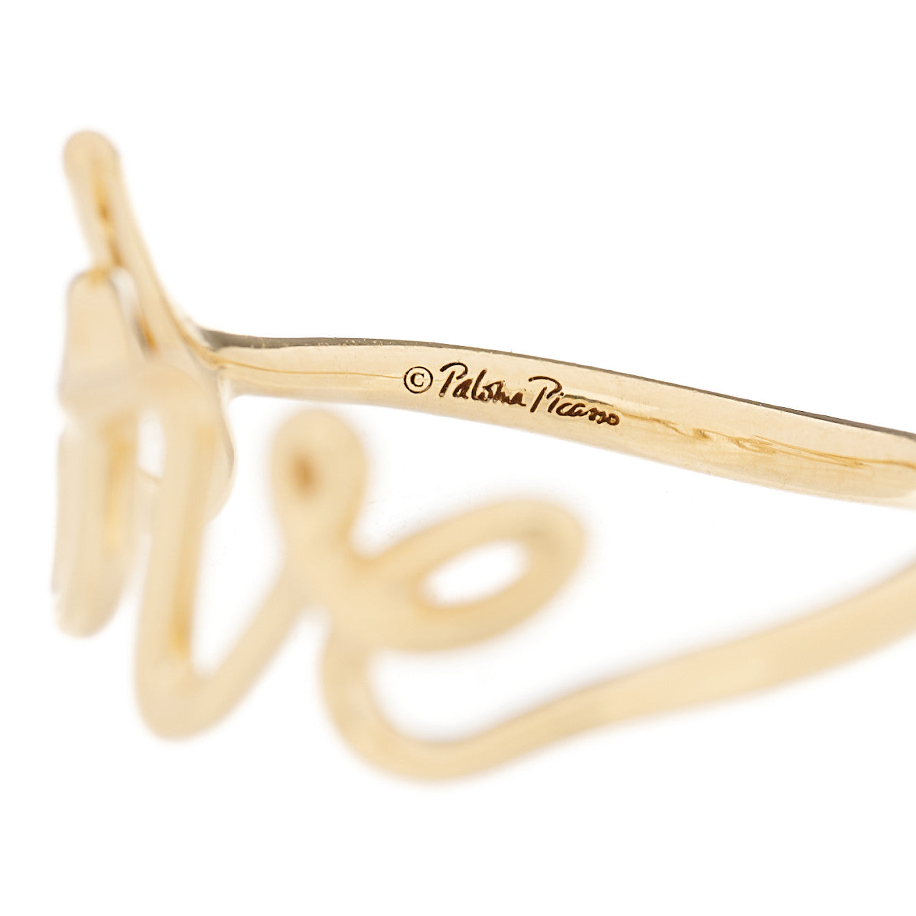 18K Yellow Gold Paloma's Graffiti Love Ring 49 5