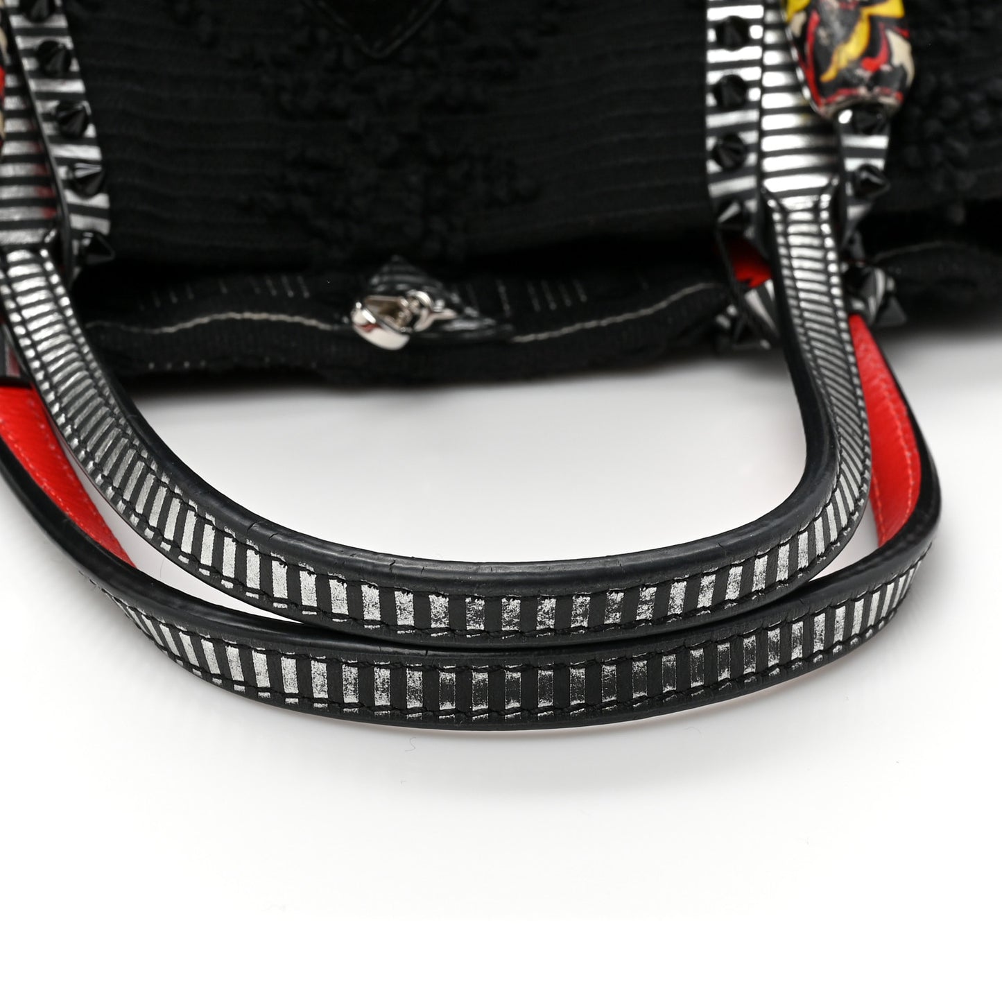 Cotton Embroidered Portugaba Tote Black