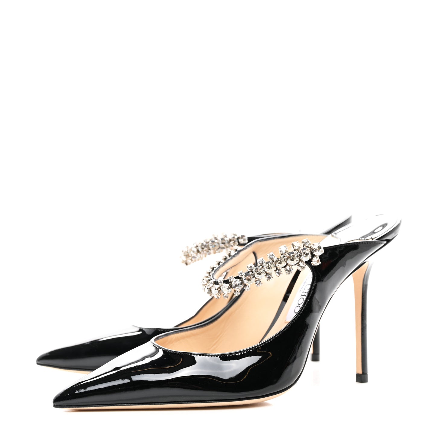 Patent Crystal Bing 100 Pumps 39 Black