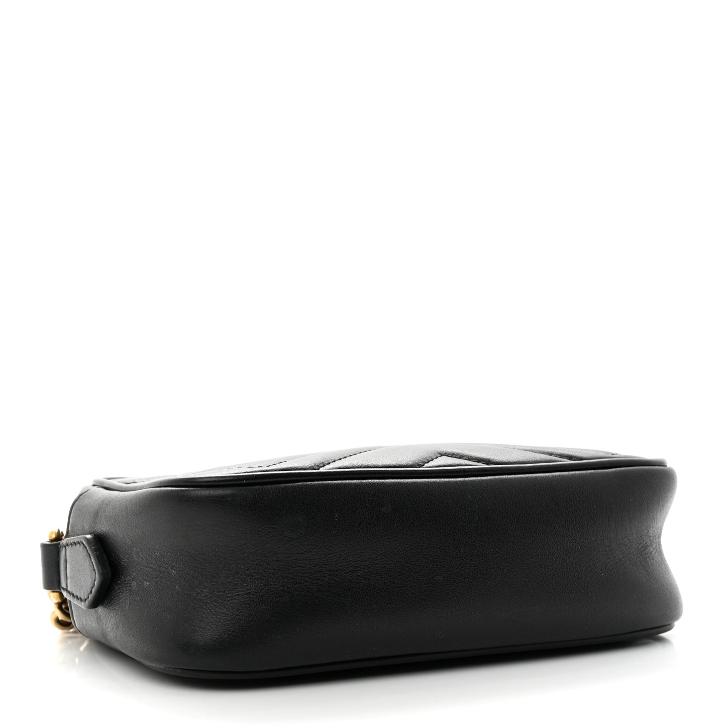 Calfskin Matelasse Mini GG Marmont Chain Shoulder Bag Black