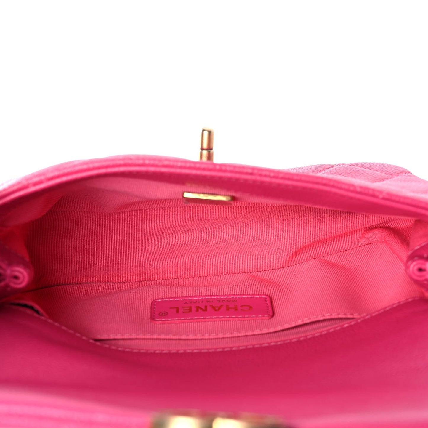 Caviar Quilted Chain Melody Waist Belt Bag Dark Pink
