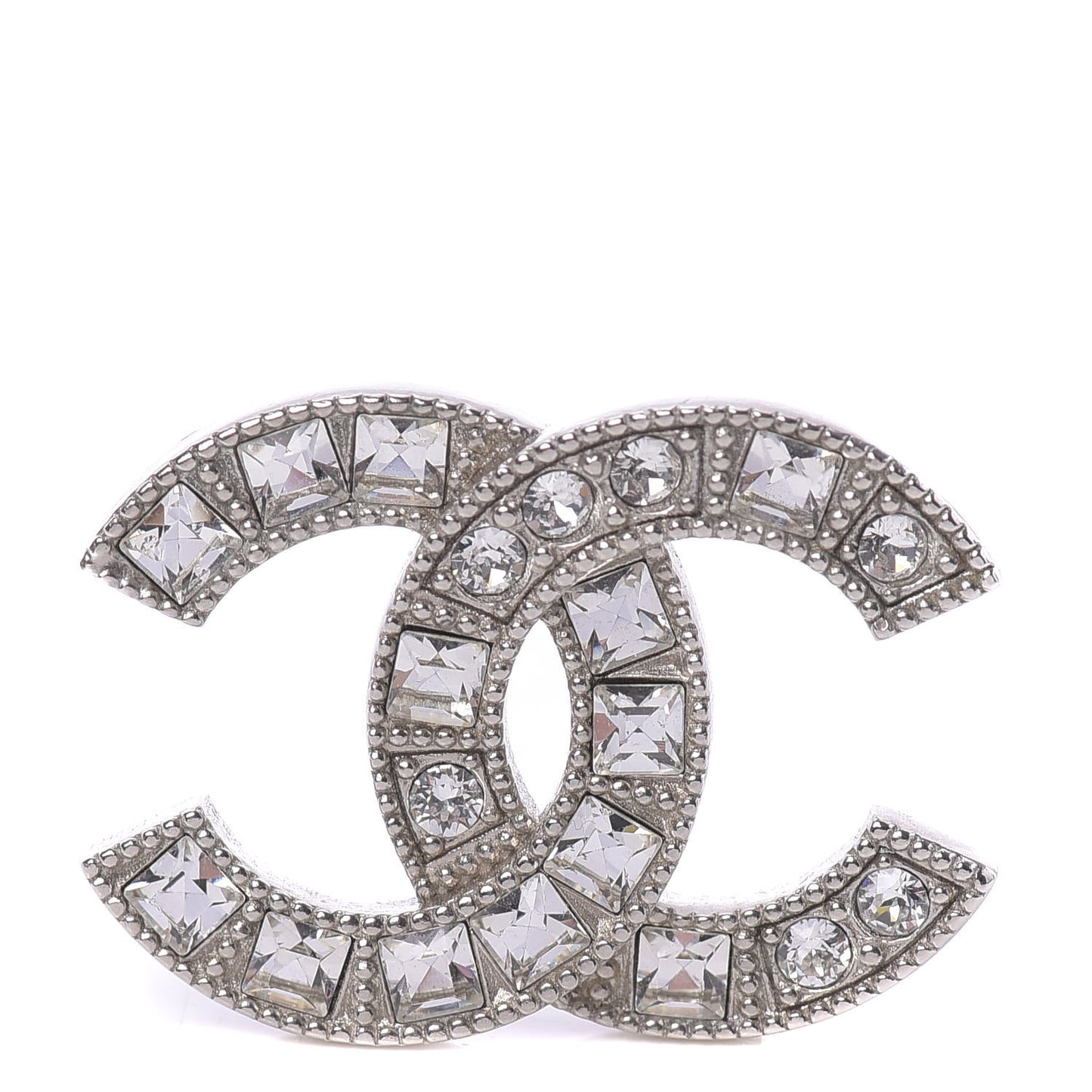 Baguette Crystal CC Small Brooch Silver