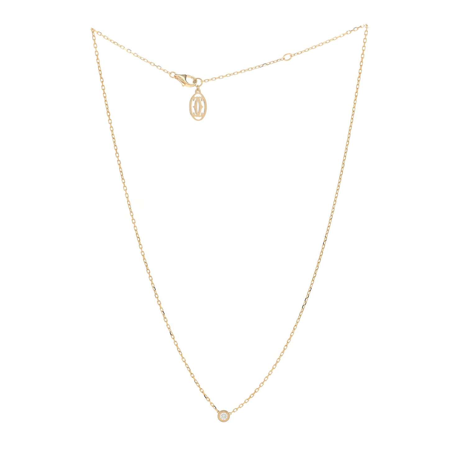18K Yellow Gold Diamond SM D'Amour Pendant Necklace